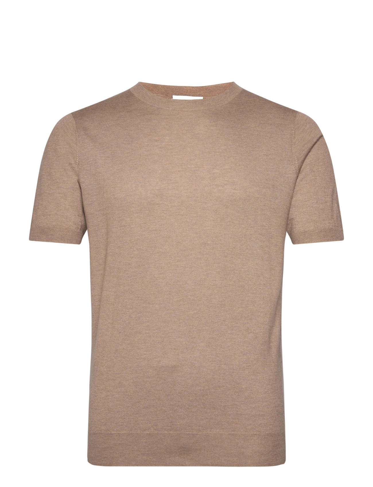 DAVIDA CASHMERE Man Fine Knit T-Shirt Beige - M - Herren