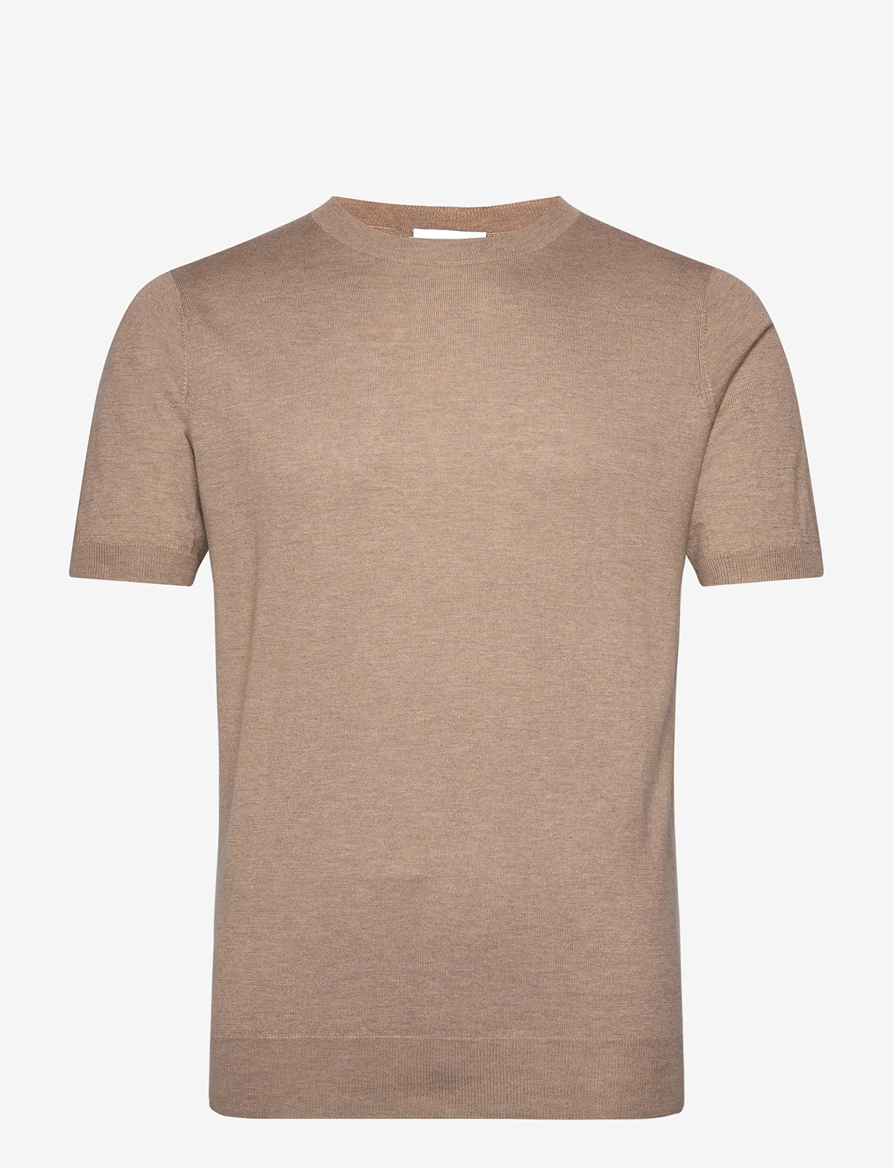 Davida Cashmere - Man Fine Knit T-shirt - t-shirts - mink - 1