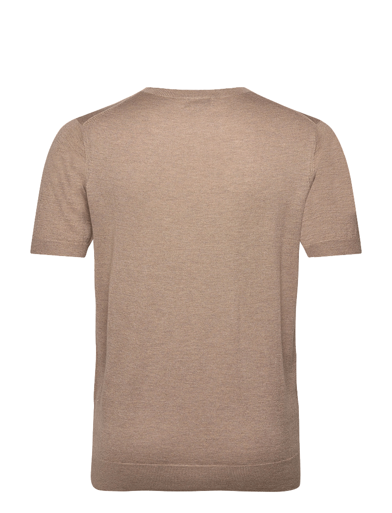 Davida Cashmere - Man Fine Knit T-shirt - t-shirts - mink - 2