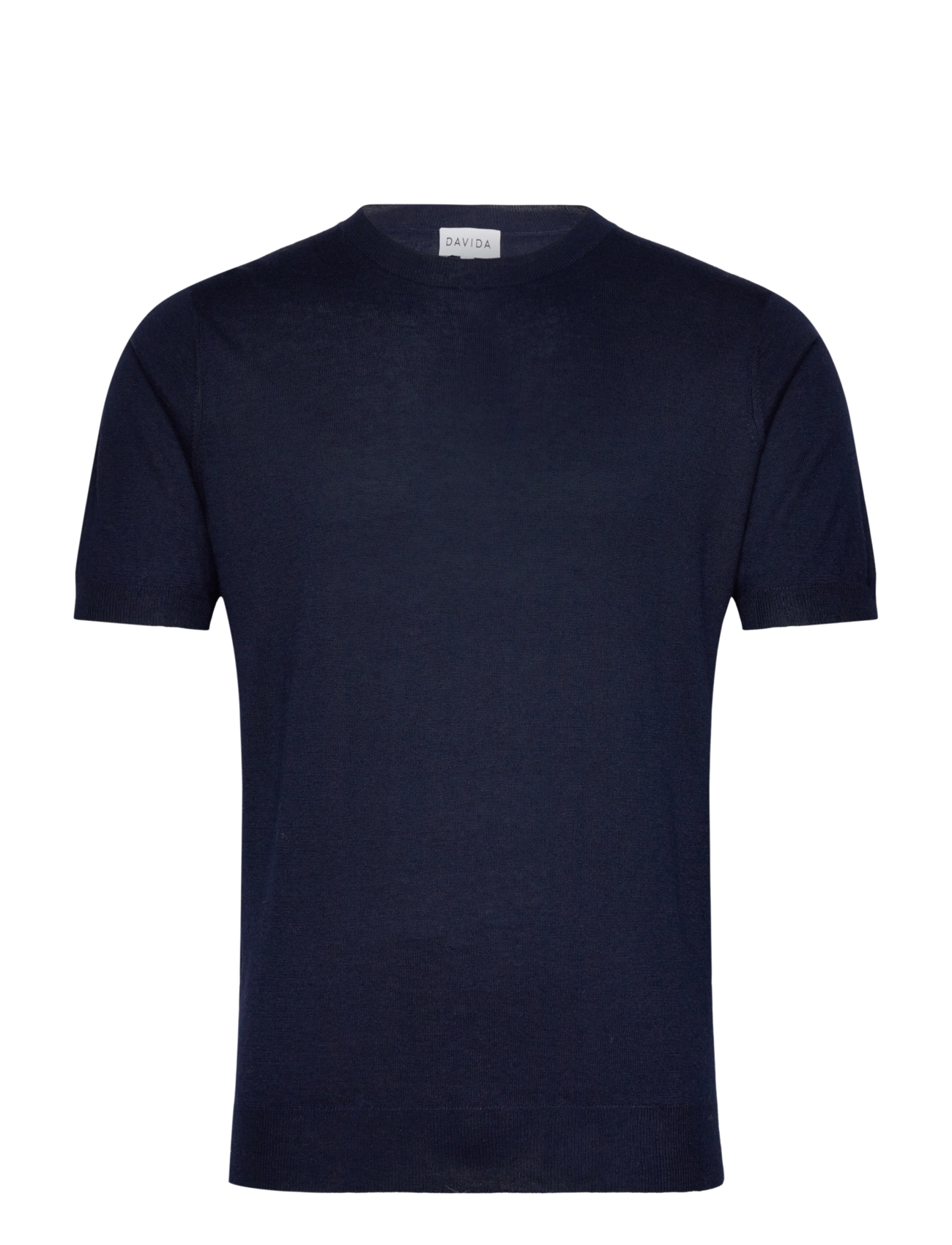 Davida Cashmere Man Fine Knit T-shirt - Davida Cashmere - NAVY / navy