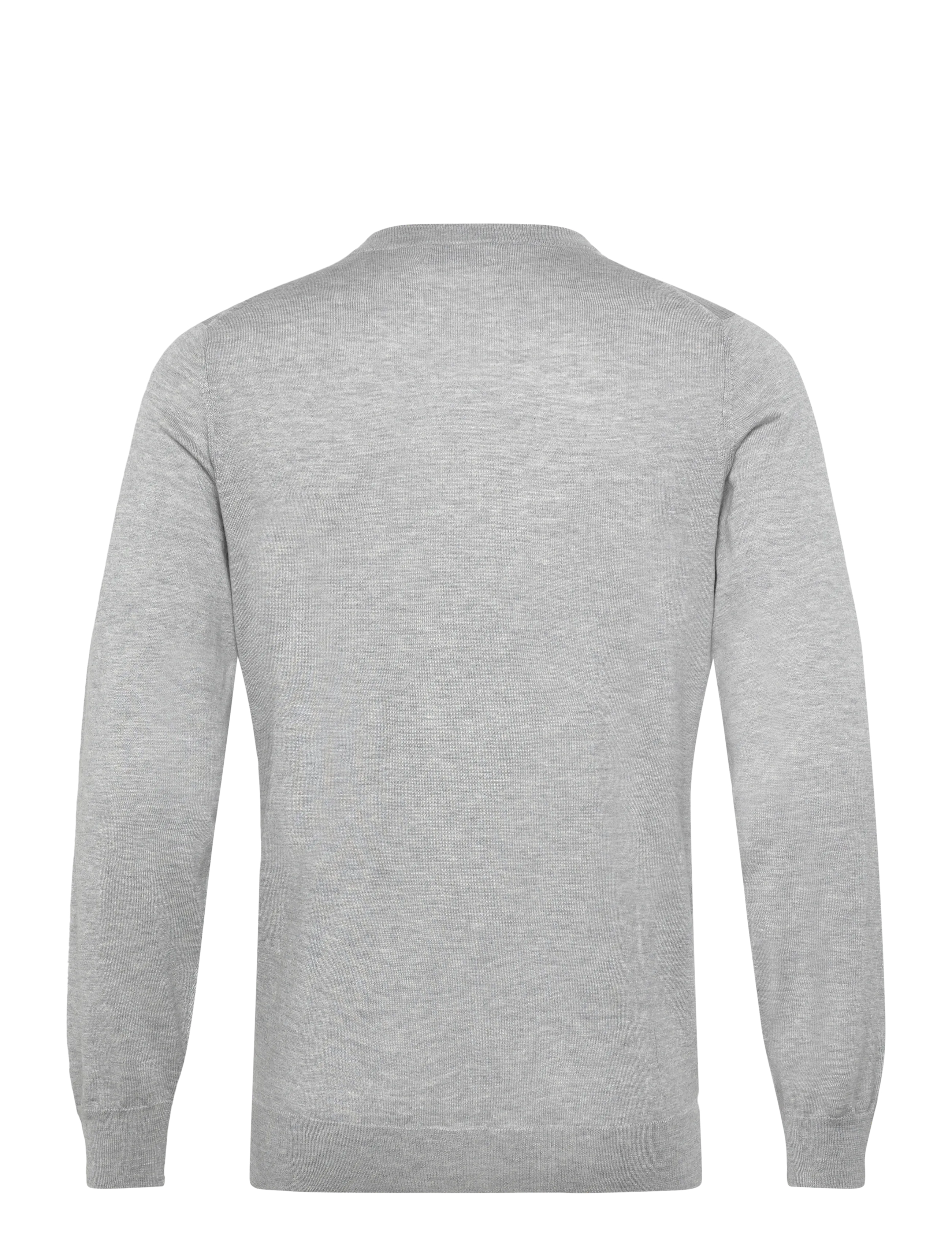 Davida Cashmere - Man Fine Knit O-neck Sweater - rund hals - light grey - 2