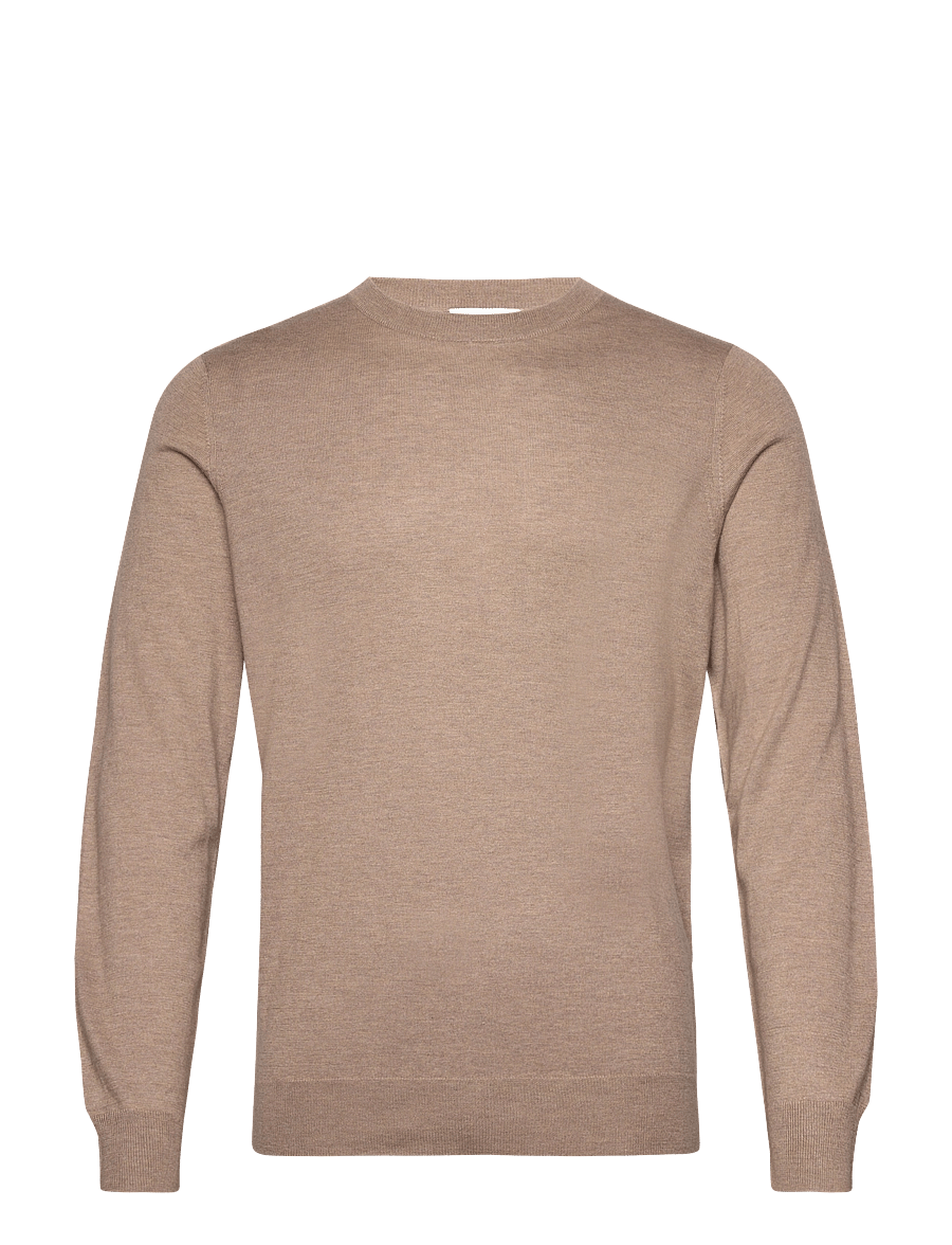 Davida Cashmere - Man Fine Knit O-neck Sweater - pulls col rond - mink - 1