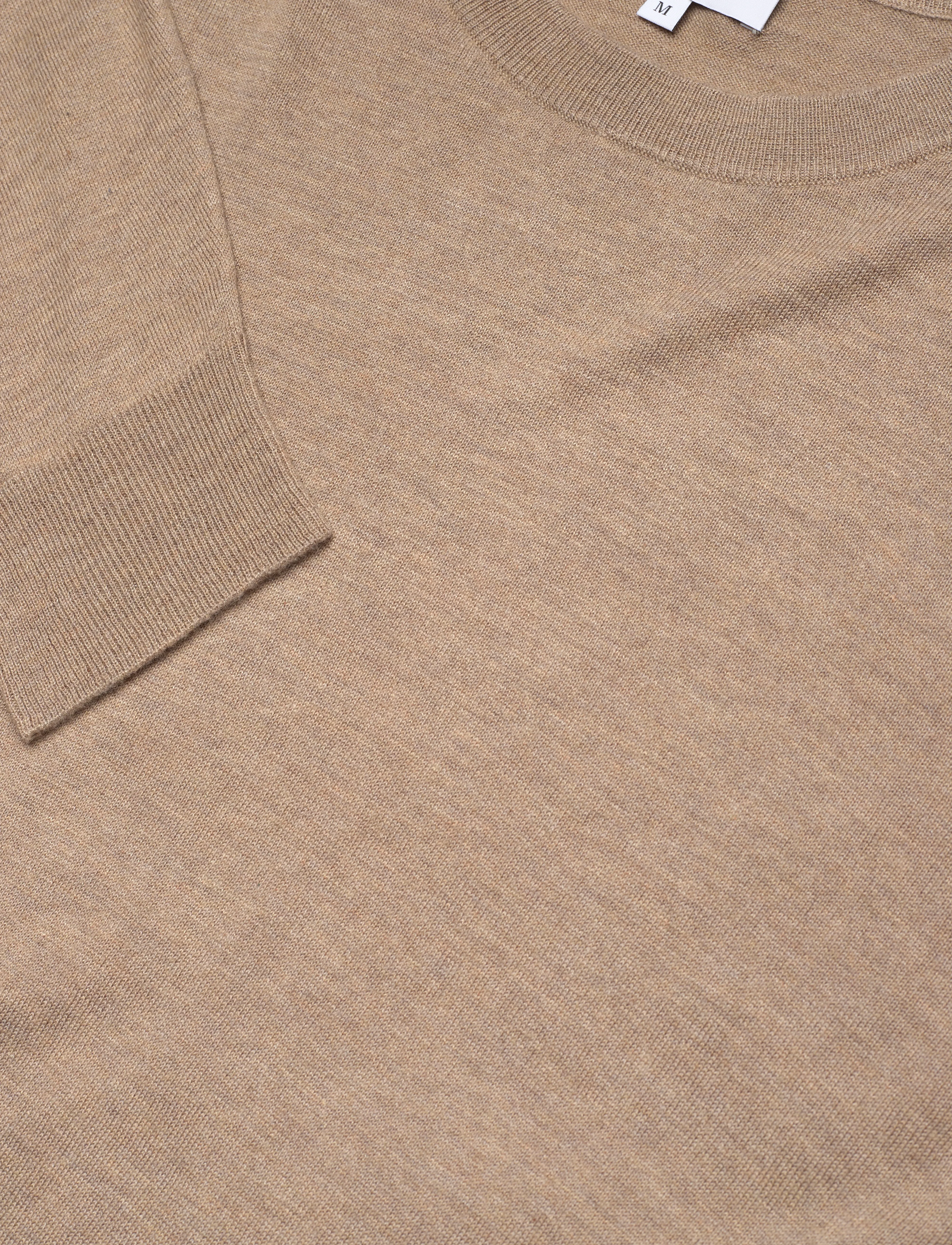 Davida Cashmere - Man Fine Knit O-neck Sweater - pulls col rond - mink - 4