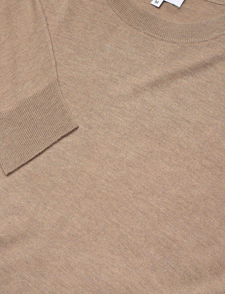 Davida Cashmere - Man Fine Knit O-neck Sweater - pulls col rond - mink - 4