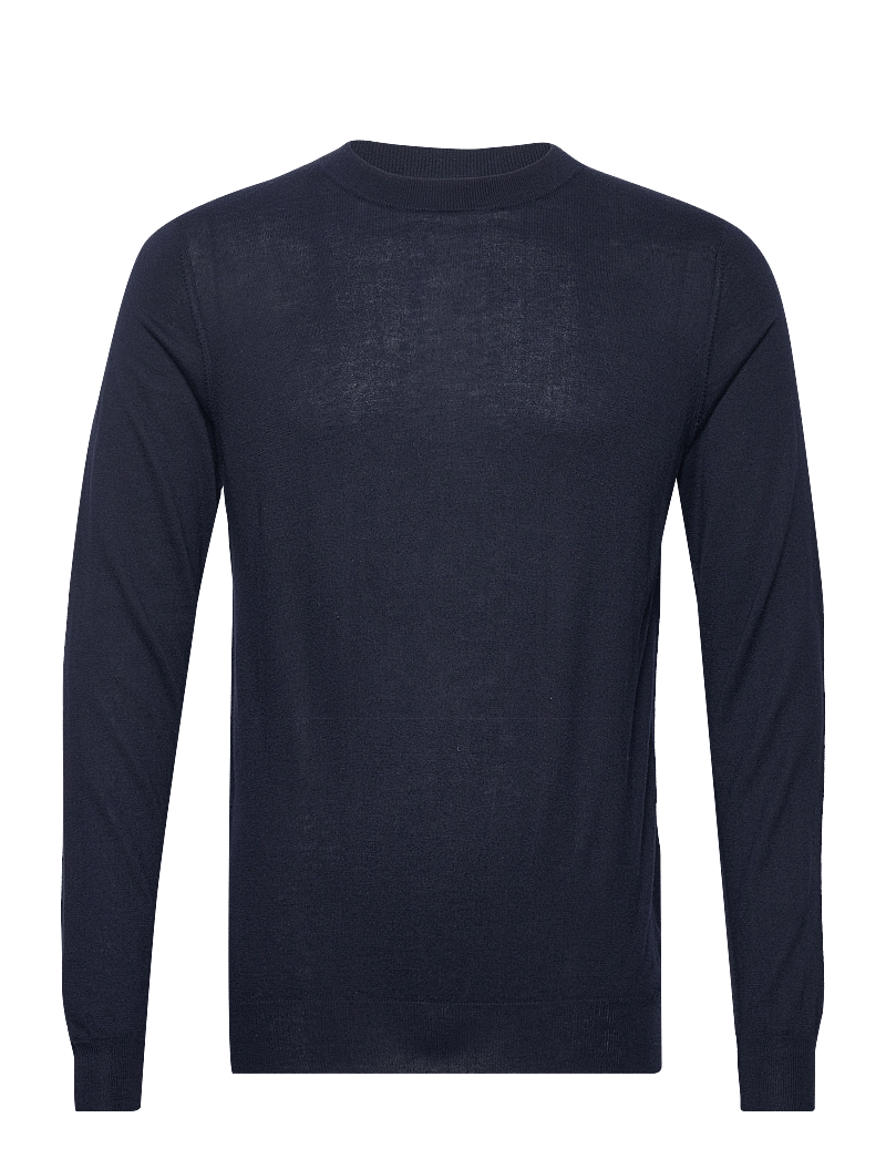 Davida Cashmere - Man Fine Knit O-neck sweater - Ümmarguse kaelusega kudumid - navy - 1