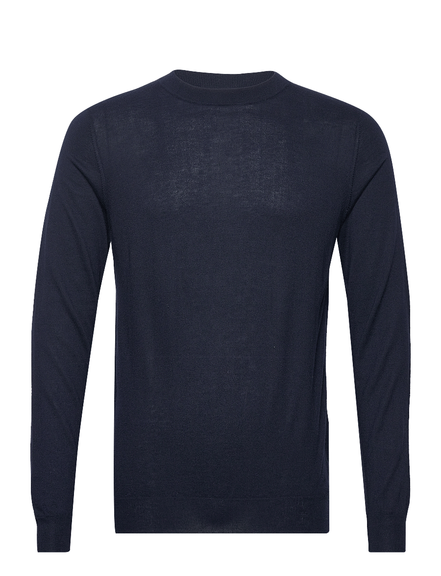 Davida Cashmere - Man Fine Knit O-neck sweater - rundhals - navy - 1