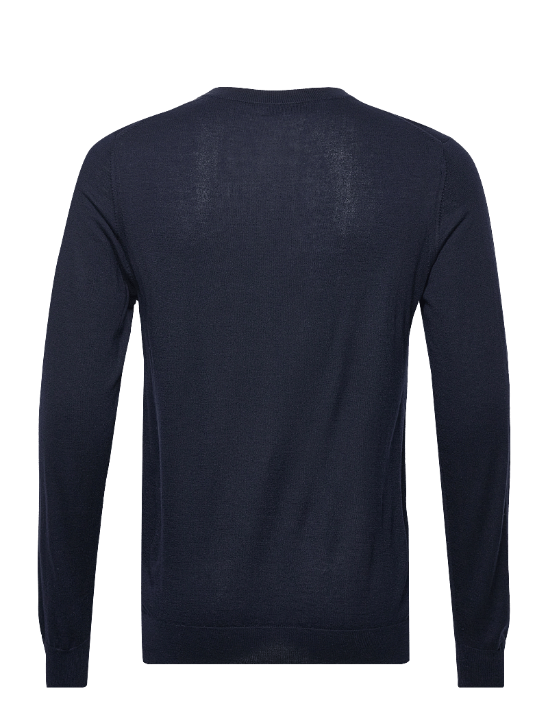 Davida Cashmere - Man Fine Knit O-neck sweater - Ümmarguse kaelusega kudumid - navy - 2