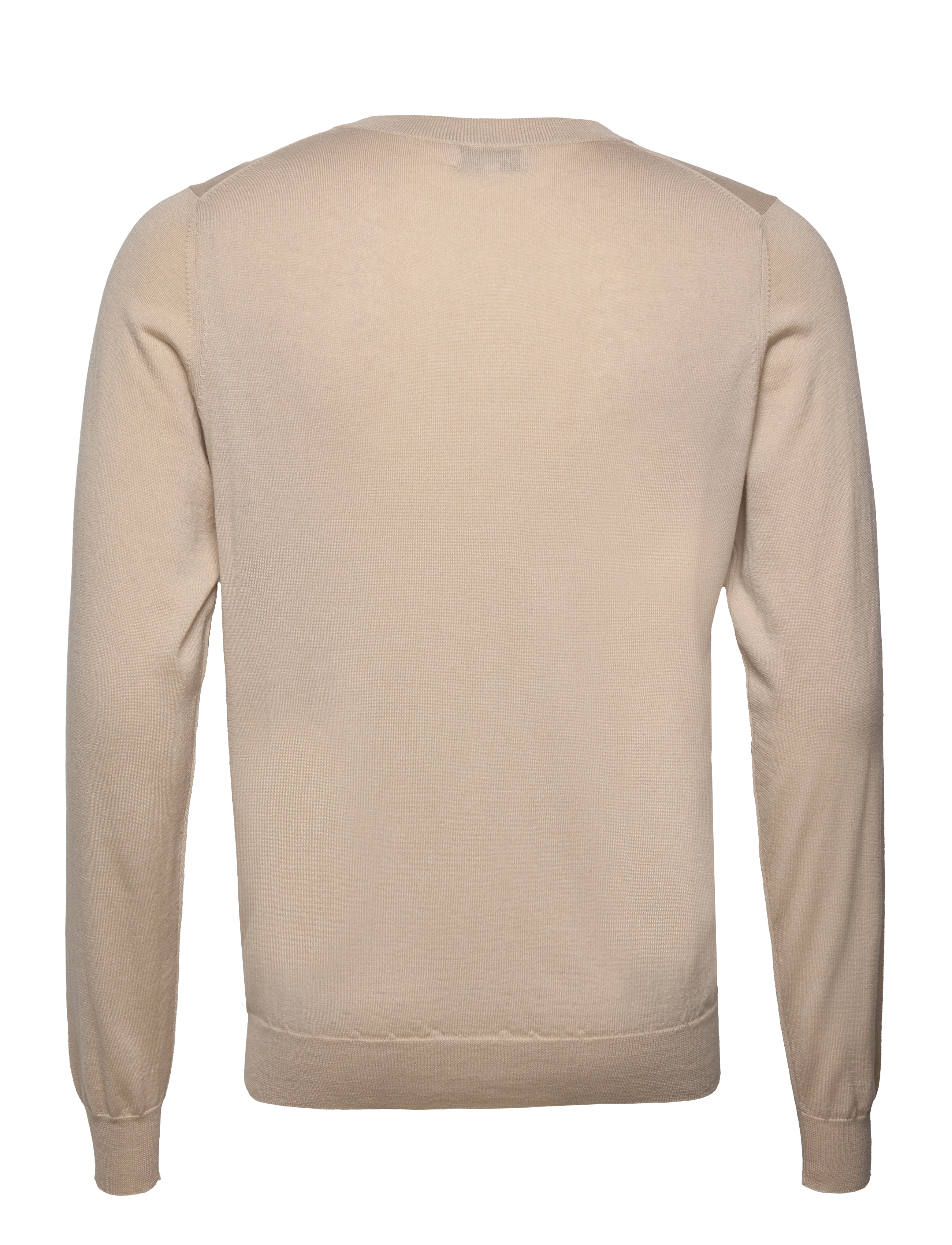 Davida Cashmere - Man Fine Knit O-neck Sweater - rund hals - sand stone - 1