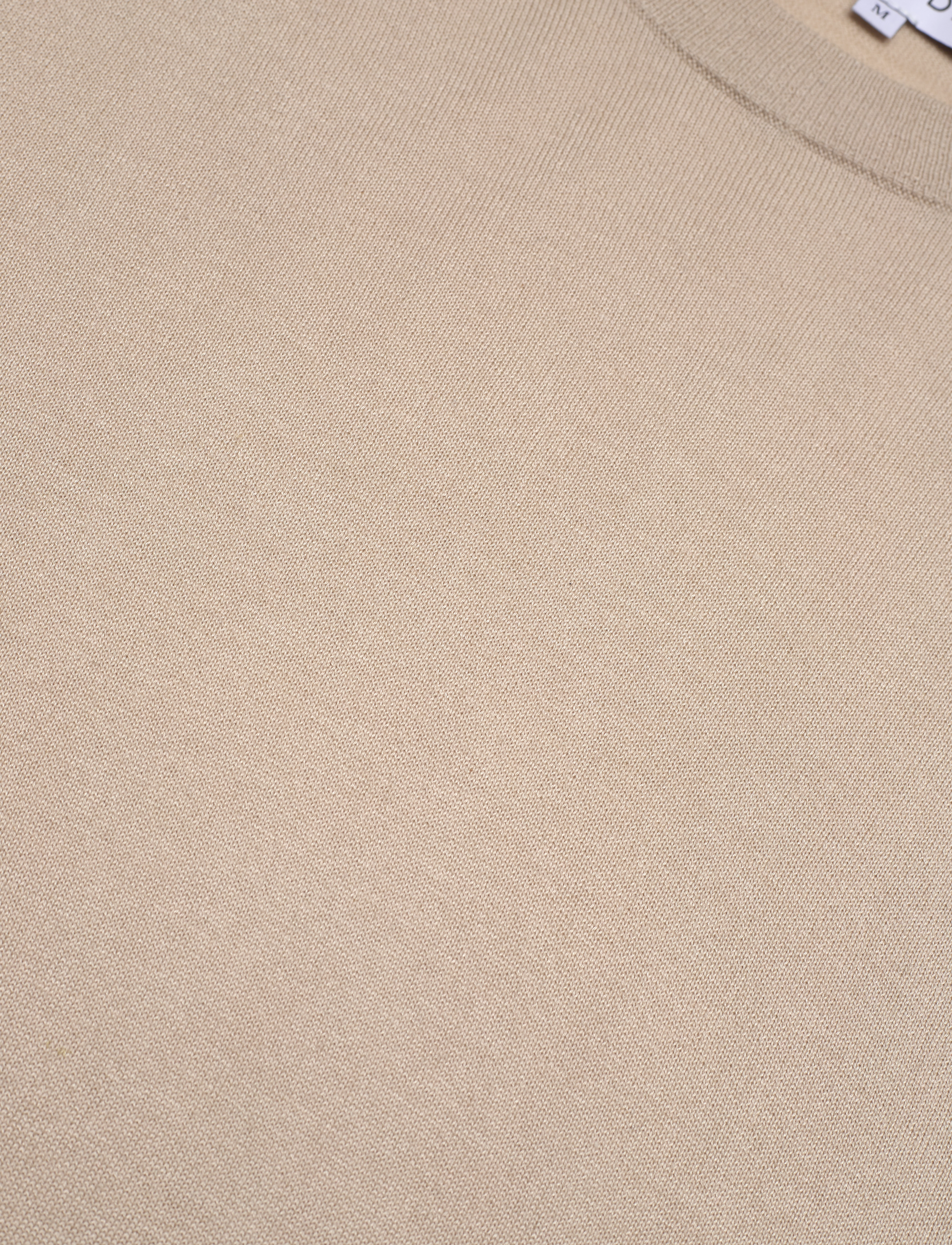 Davida Cashmere - Man Fine Knit O-neck Sweater - rund hals - sand stone - 2