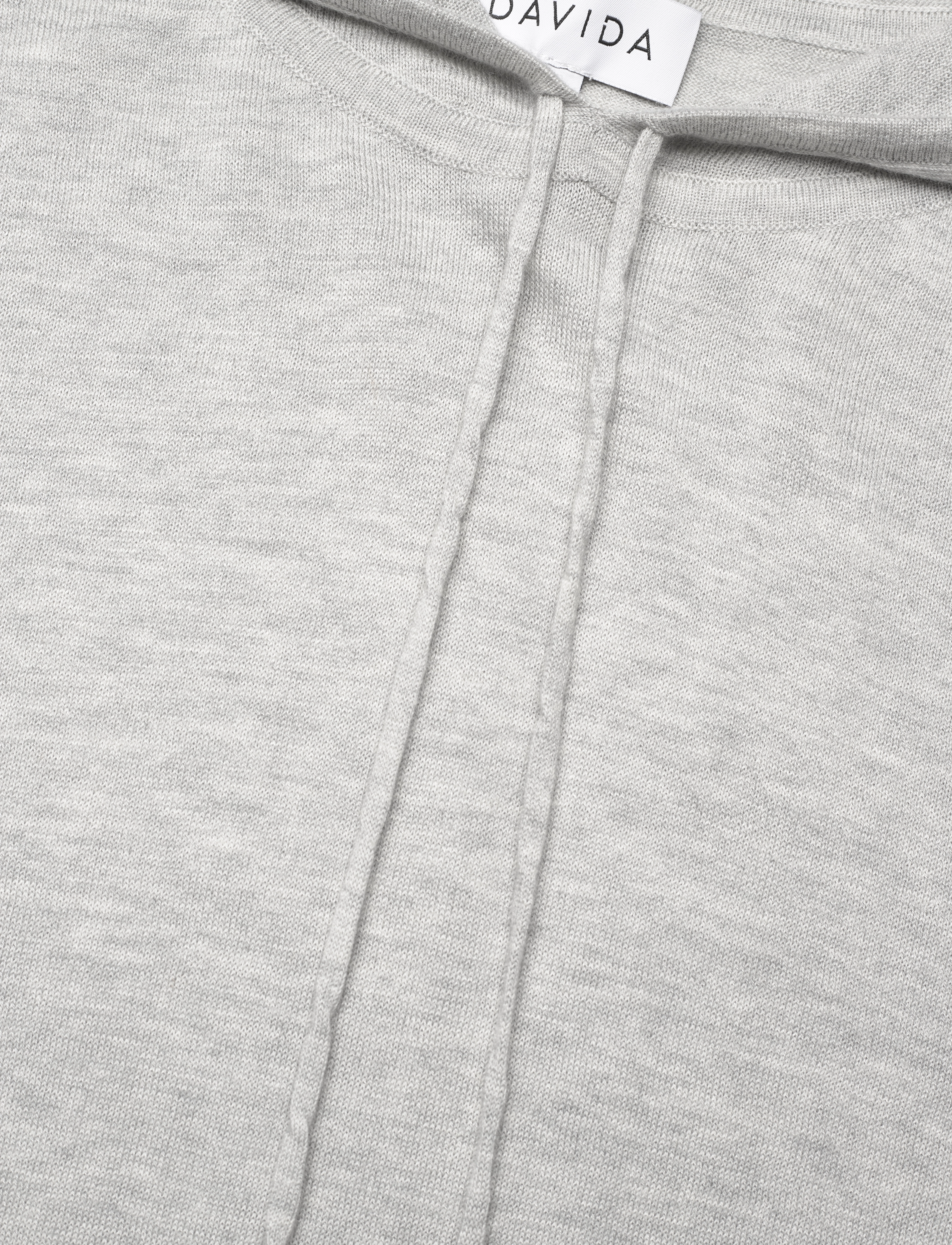 Davida Cashmere - Man Fine Knit Hoodie - light grey - 3