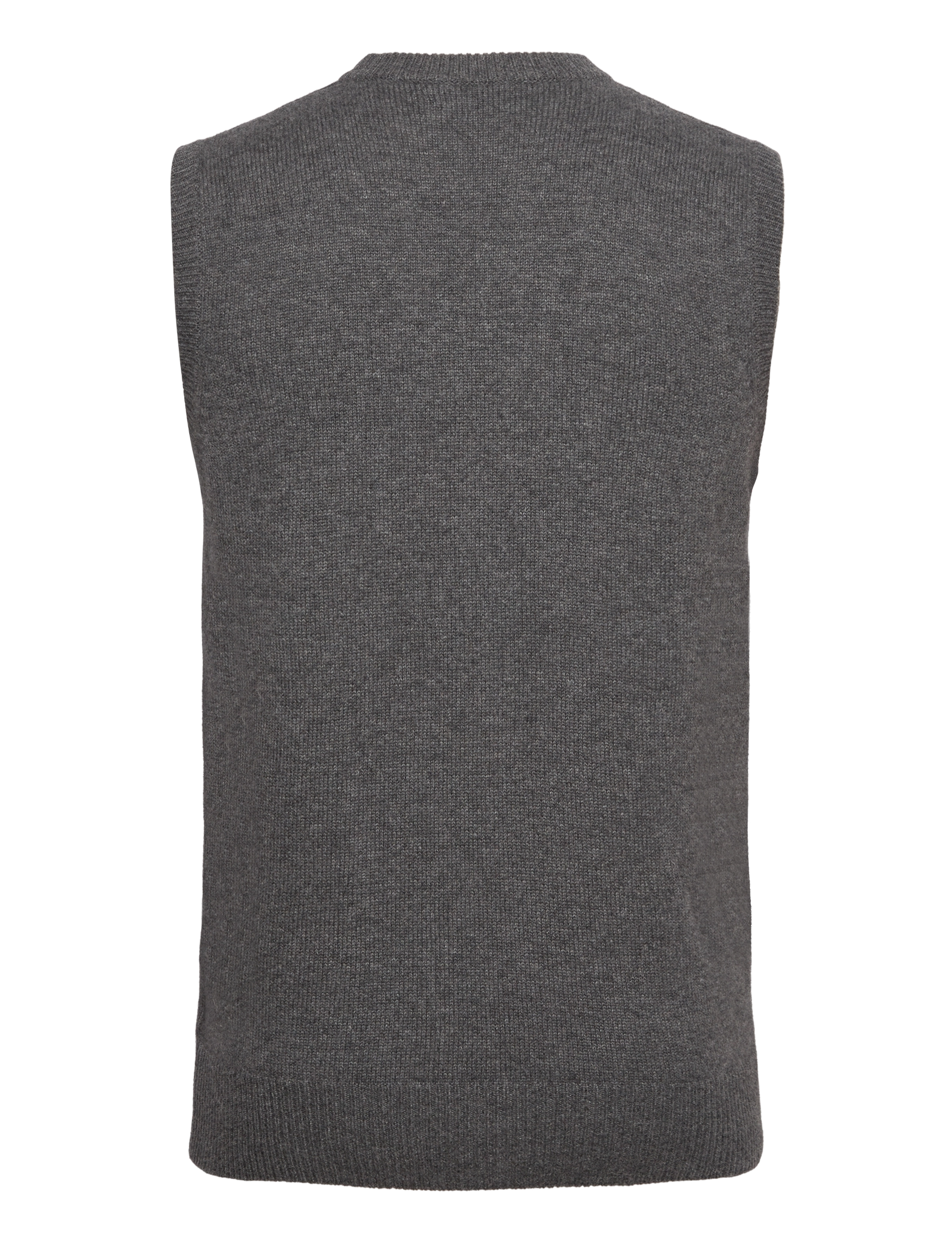 Davida Cashmere - Man Classic O-neck Vest - dark grey - 1
