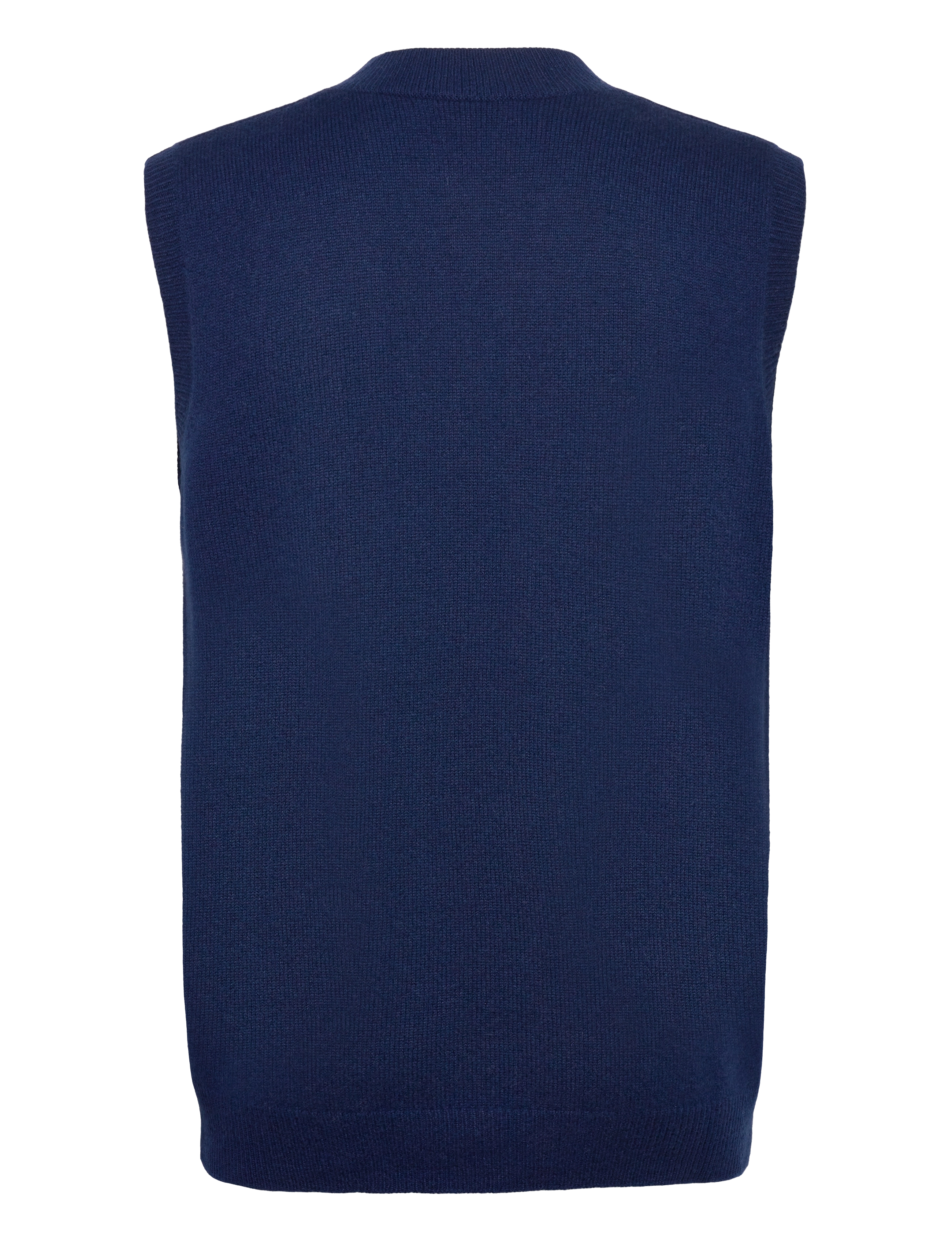 Davida Cashmere - Man V-neck Vest - deep blue - 1