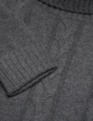 Davida Cashmere - Man Cable Turtleneck - basic knitwear - dark grey - 2