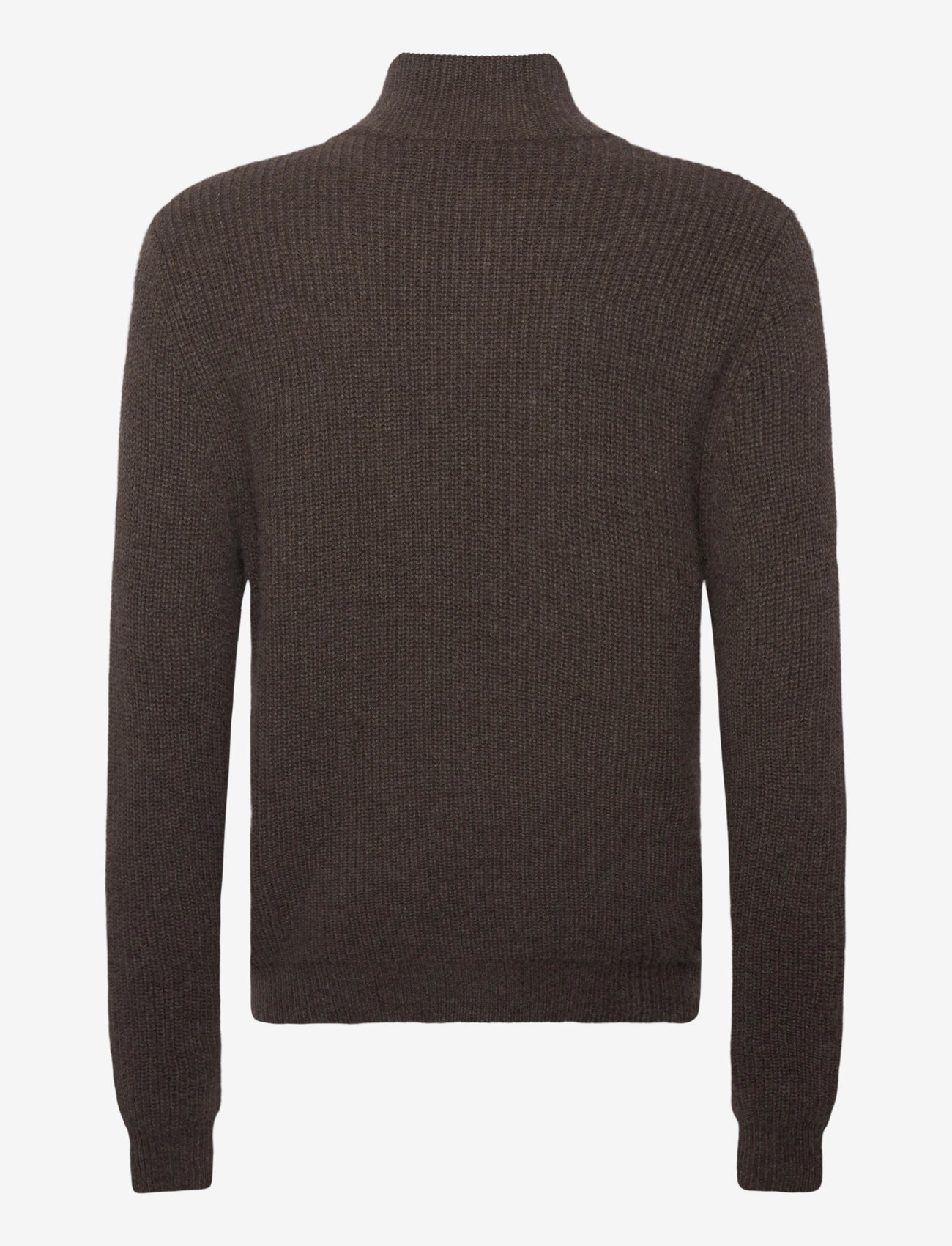 Davida Cashmere - Man Rib Full Zip - džemperiai su užtrauktuku - cacao - 1