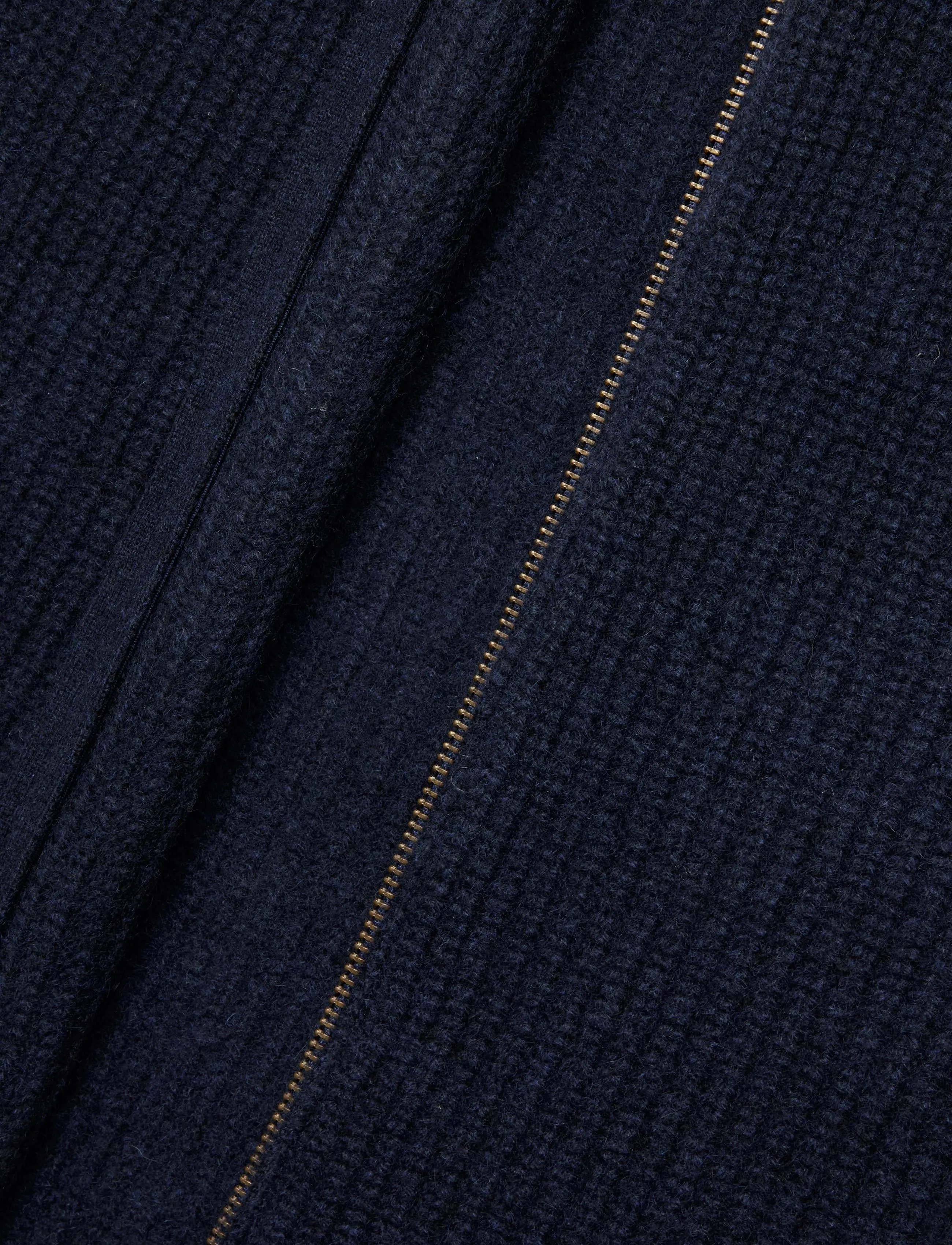 Davida Cashmere - man full zip rib - navy - 4