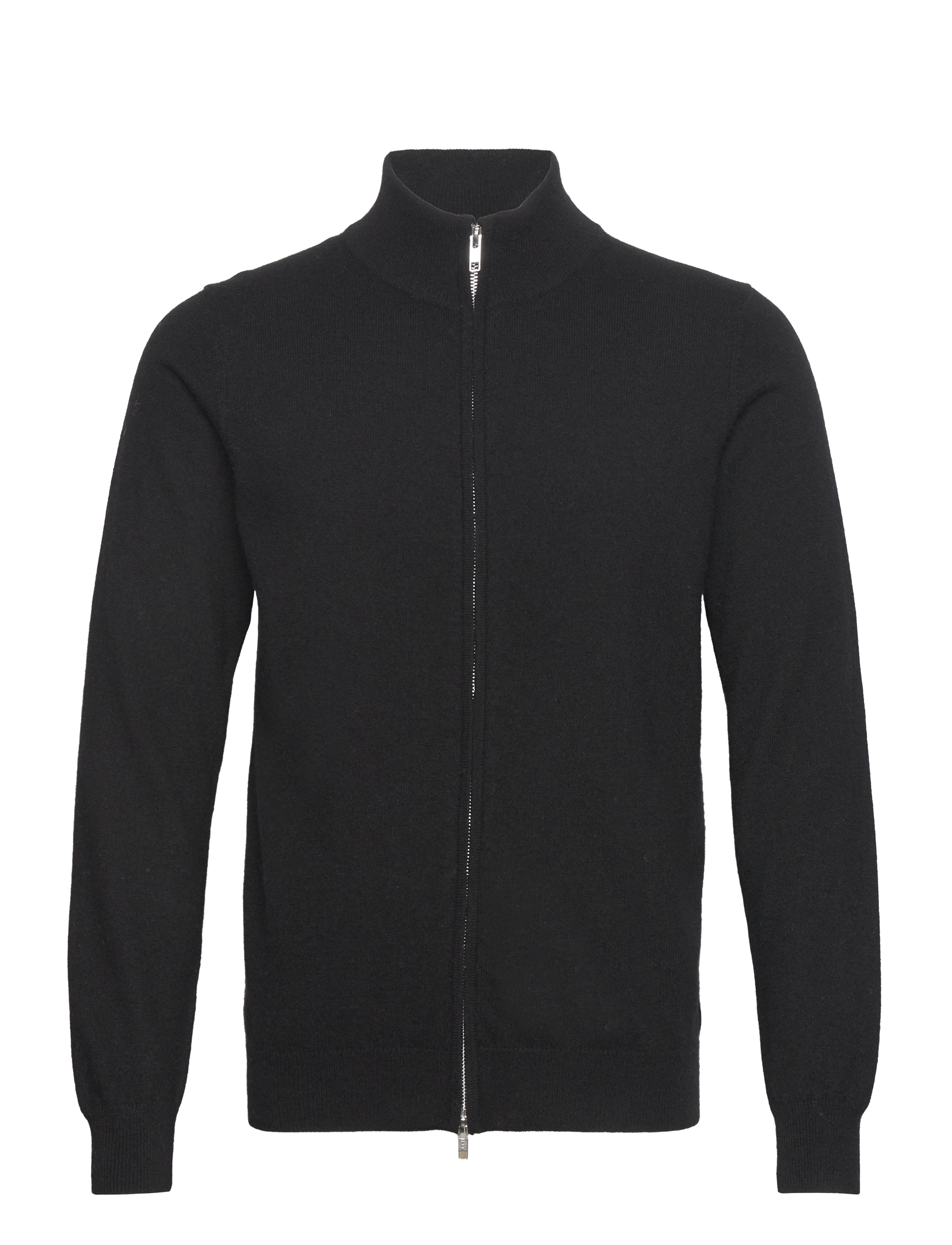 Davida Cashmere Man Zip Cardigan - Strickmode - BLACK / black