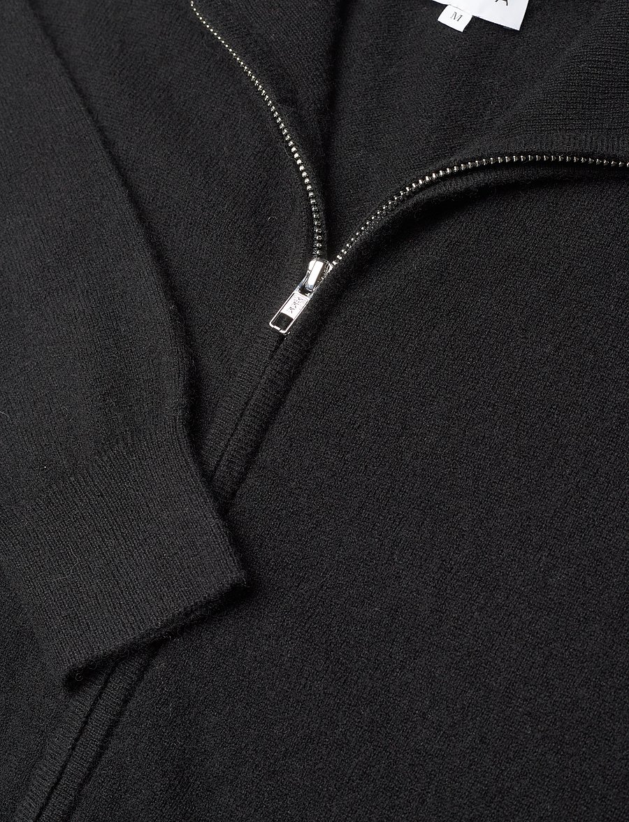 Davida Cashmere - Man Zip Cardigan - black - 2