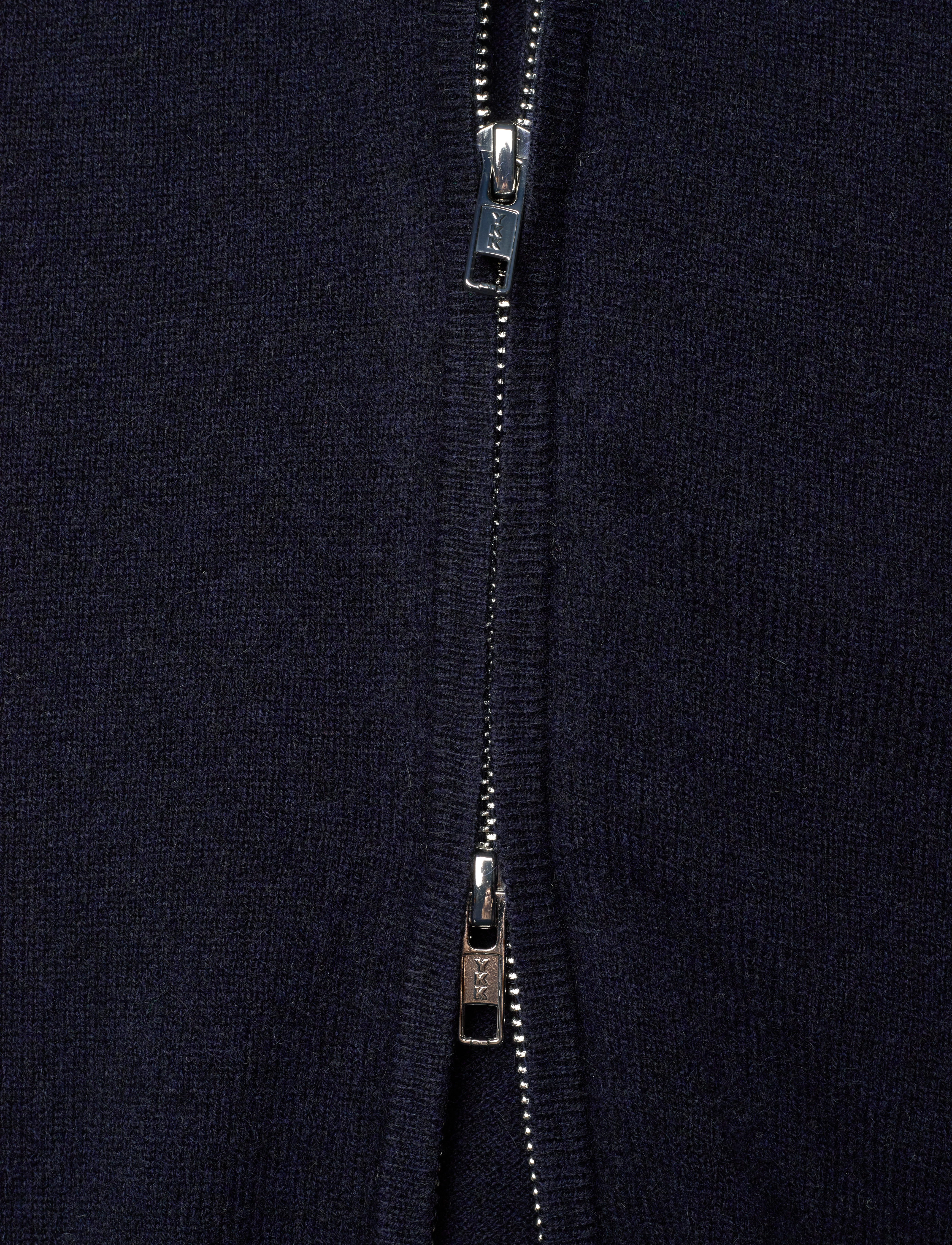 Davida Cashmere - Man Zip Cardigan - navy - 3