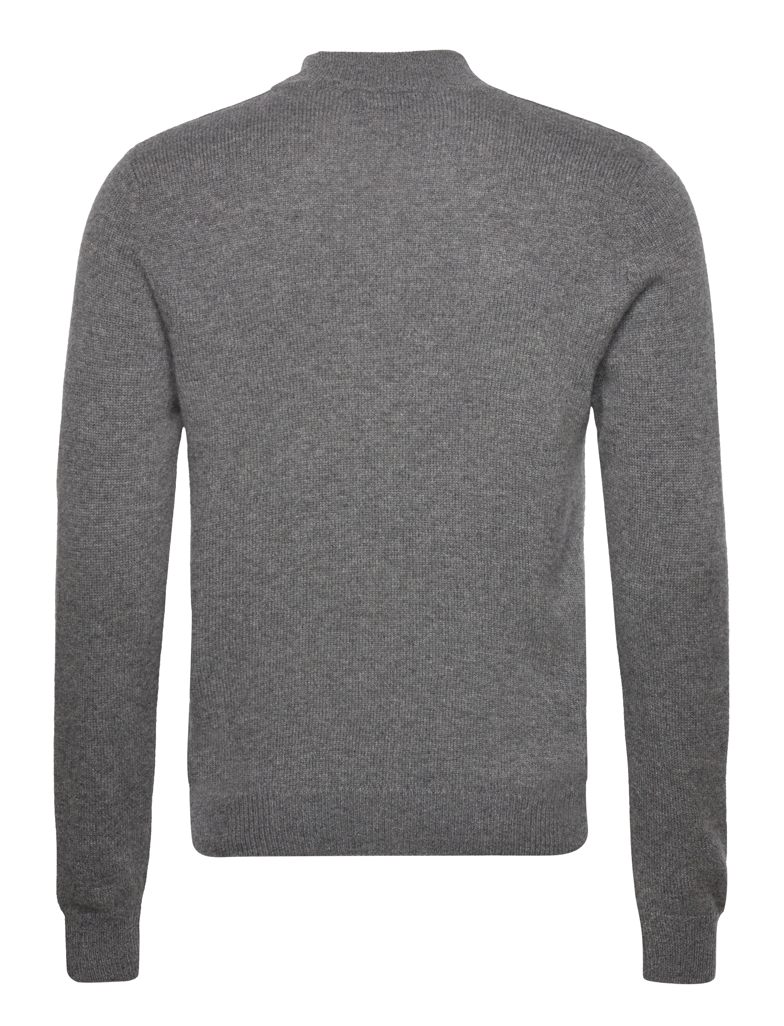 Davida Cashmere - Man Chunky V-neck Sweater - dark grey - 1
