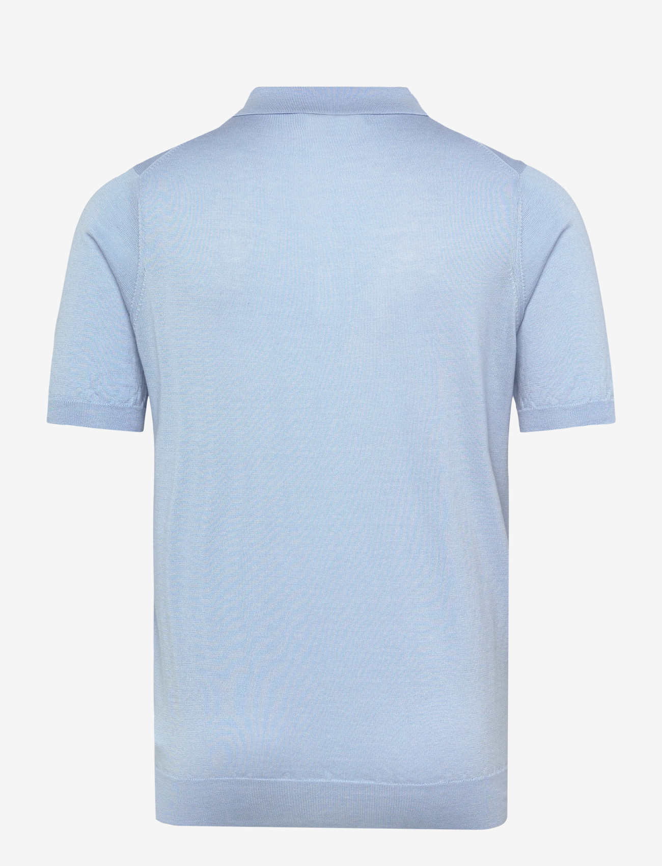 Davida Cashmere - Man Fine Knit Pique - kootud polosärgid - blue fug - 1