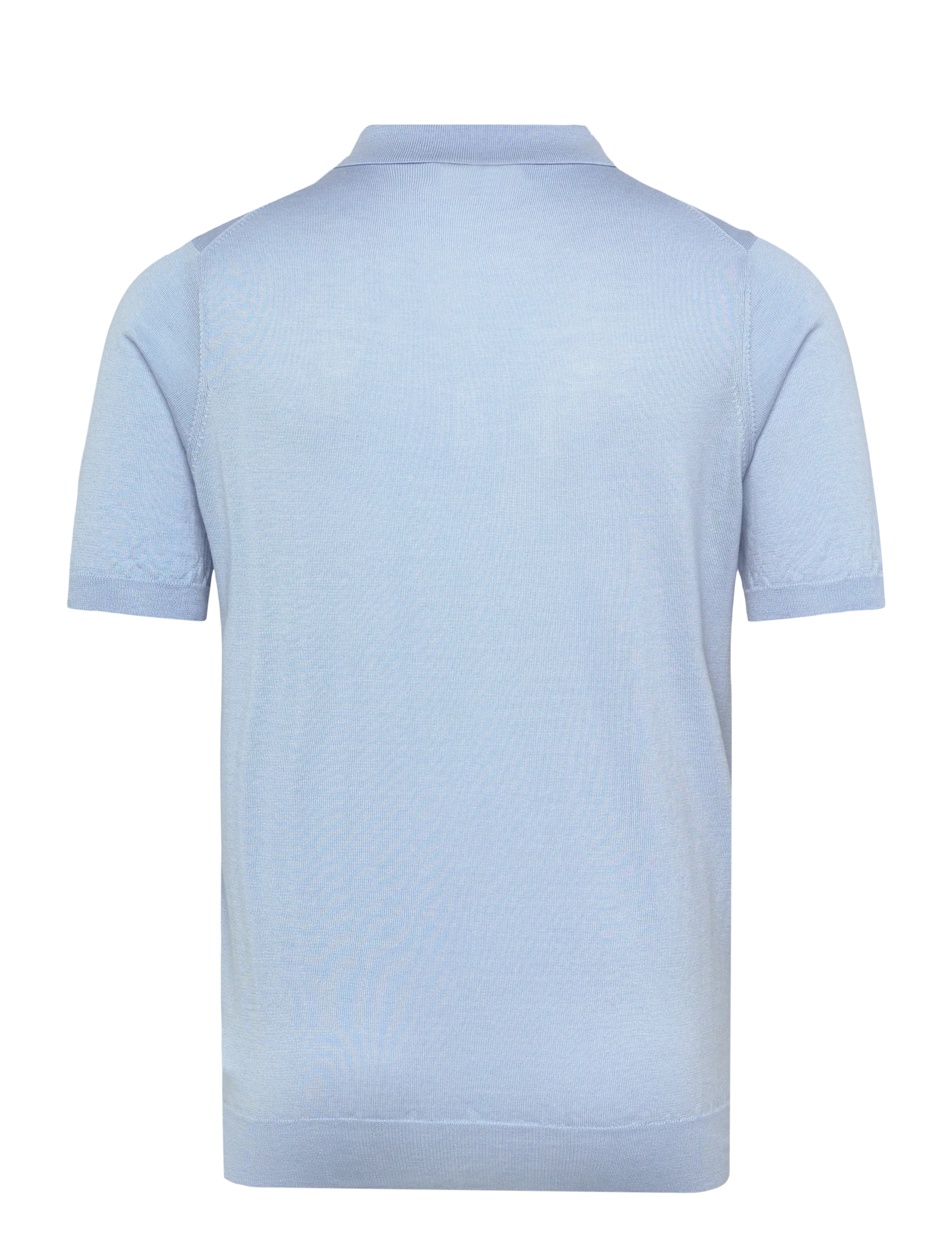 Davida Cashmere - Man Fine Knit Pique - knitted polos - blue fug - 1