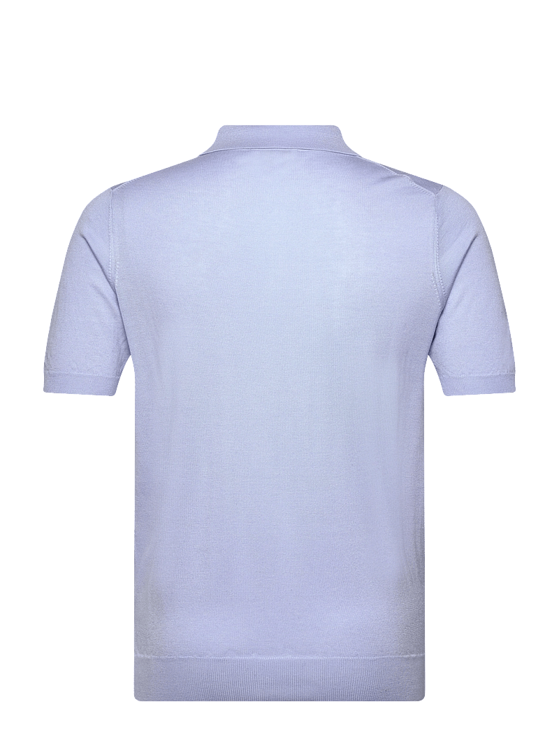 Davida Cashmere - Man Fine Knit Pique - polostrik - light blue - 1