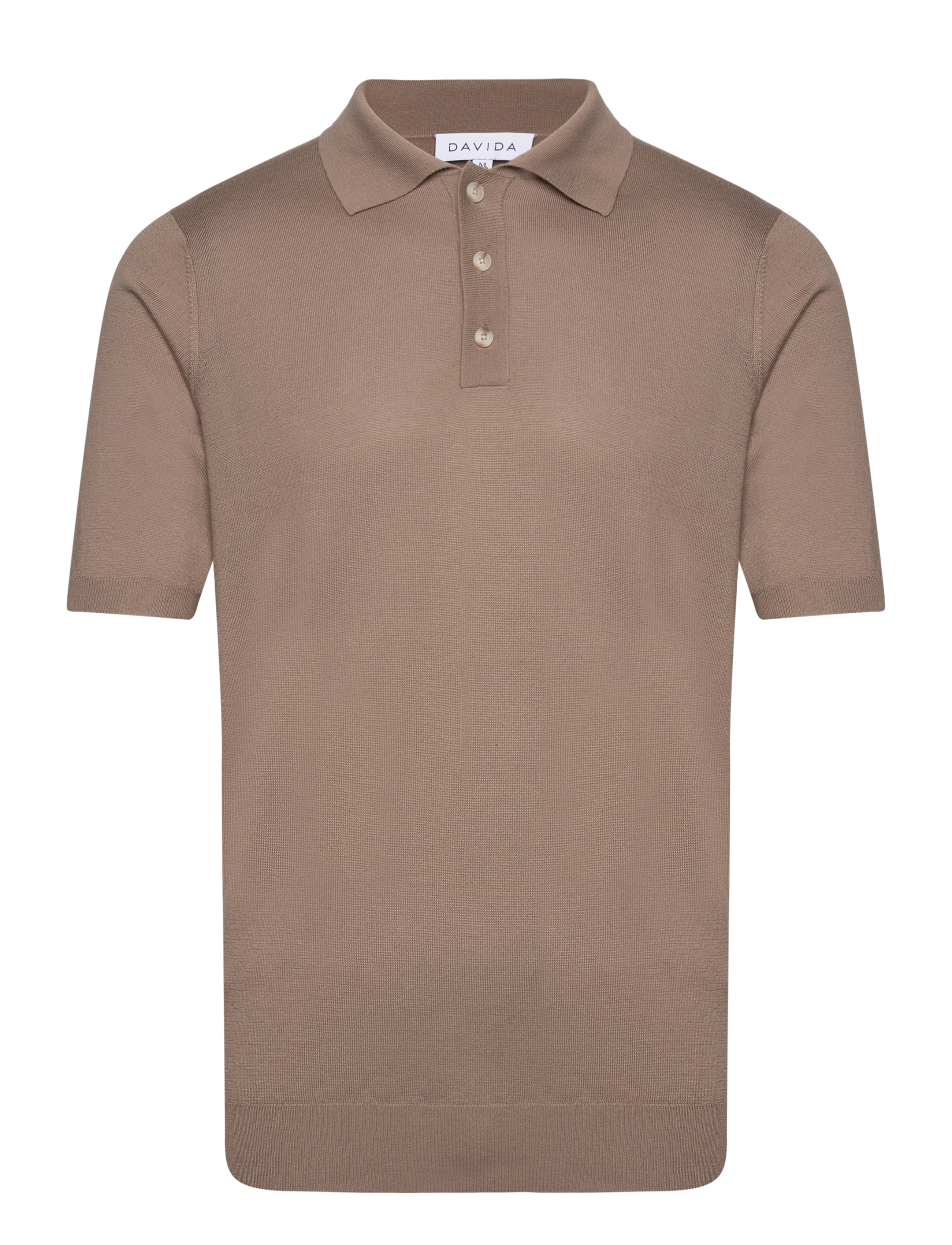 DAVIDA CASHMERE Man Fine Knit Pique Braun - XL - Herren