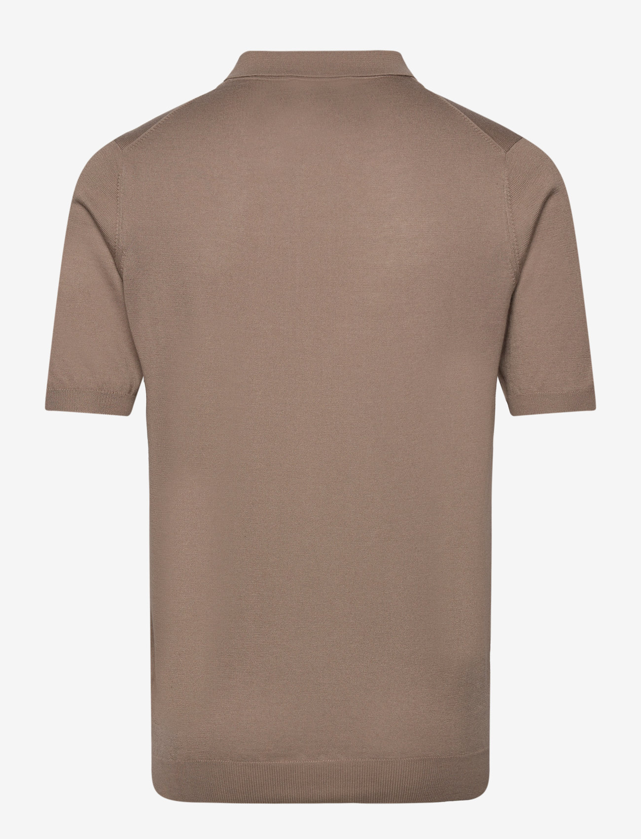 Davida Cashmere - Man Fine Knit Pique - kootud polosärgid - mink - 1