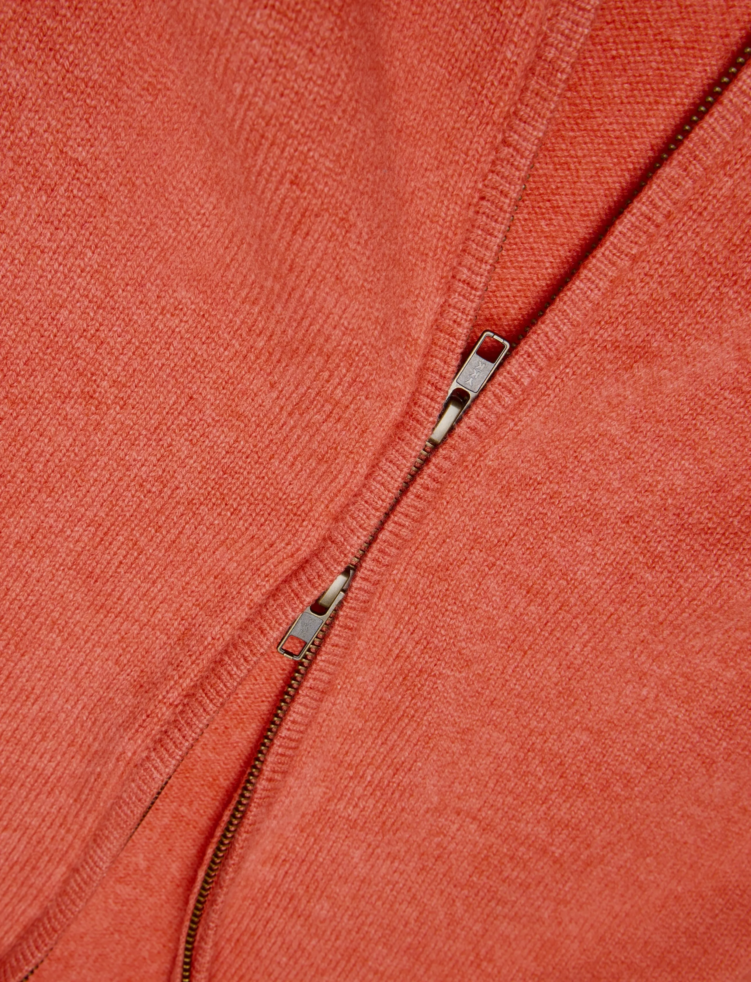 Davida Cashmere - Man Zip Vest - sunset orange - 4
