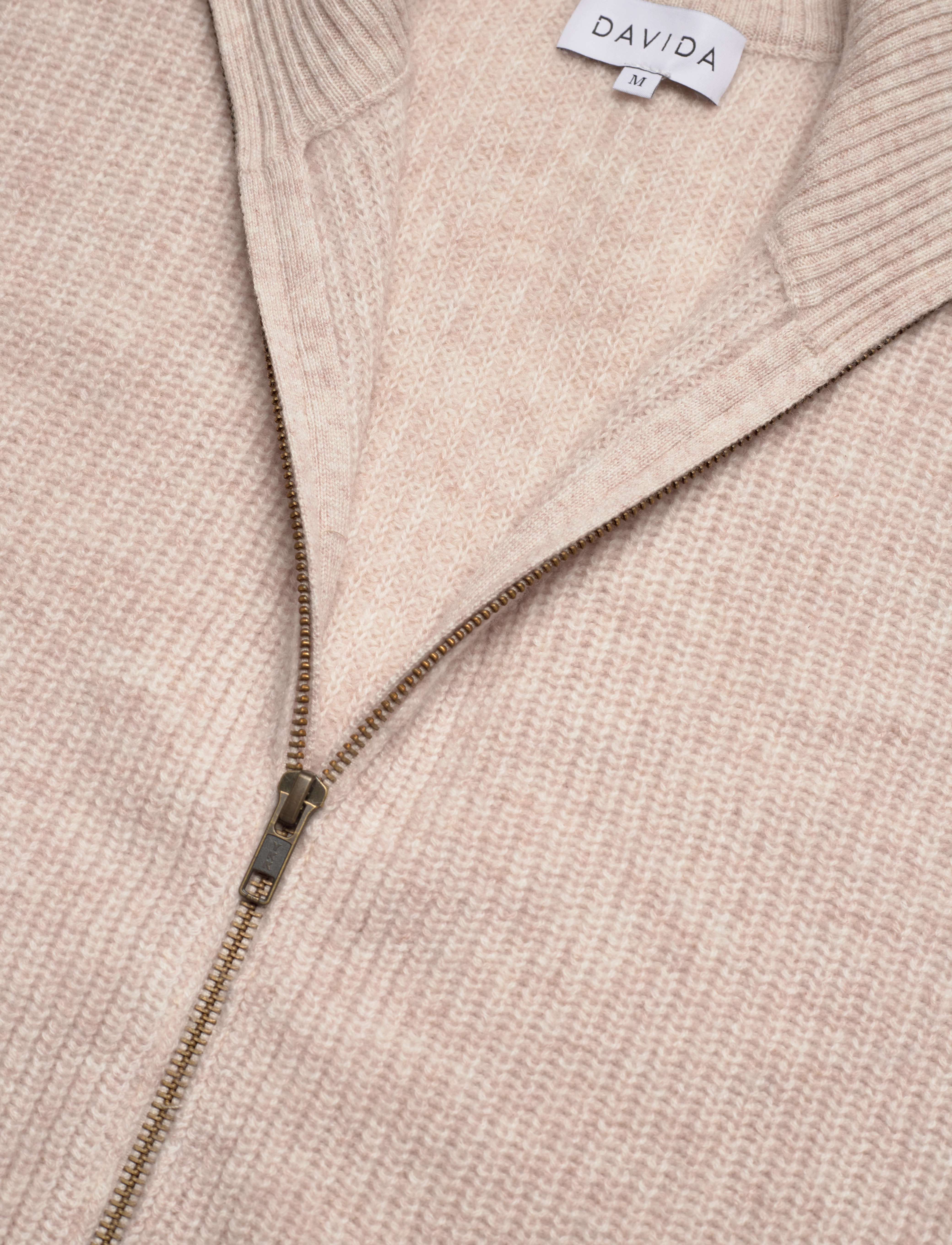 Davida Cashmere - Man Zip Pockets Vest - light beige - 2