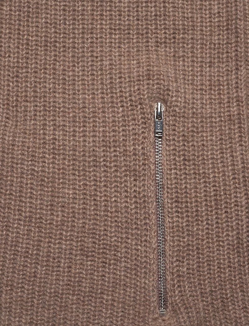 Davida Cashmere - Man Zip Pockets Vest - stickade västar - mink - 3