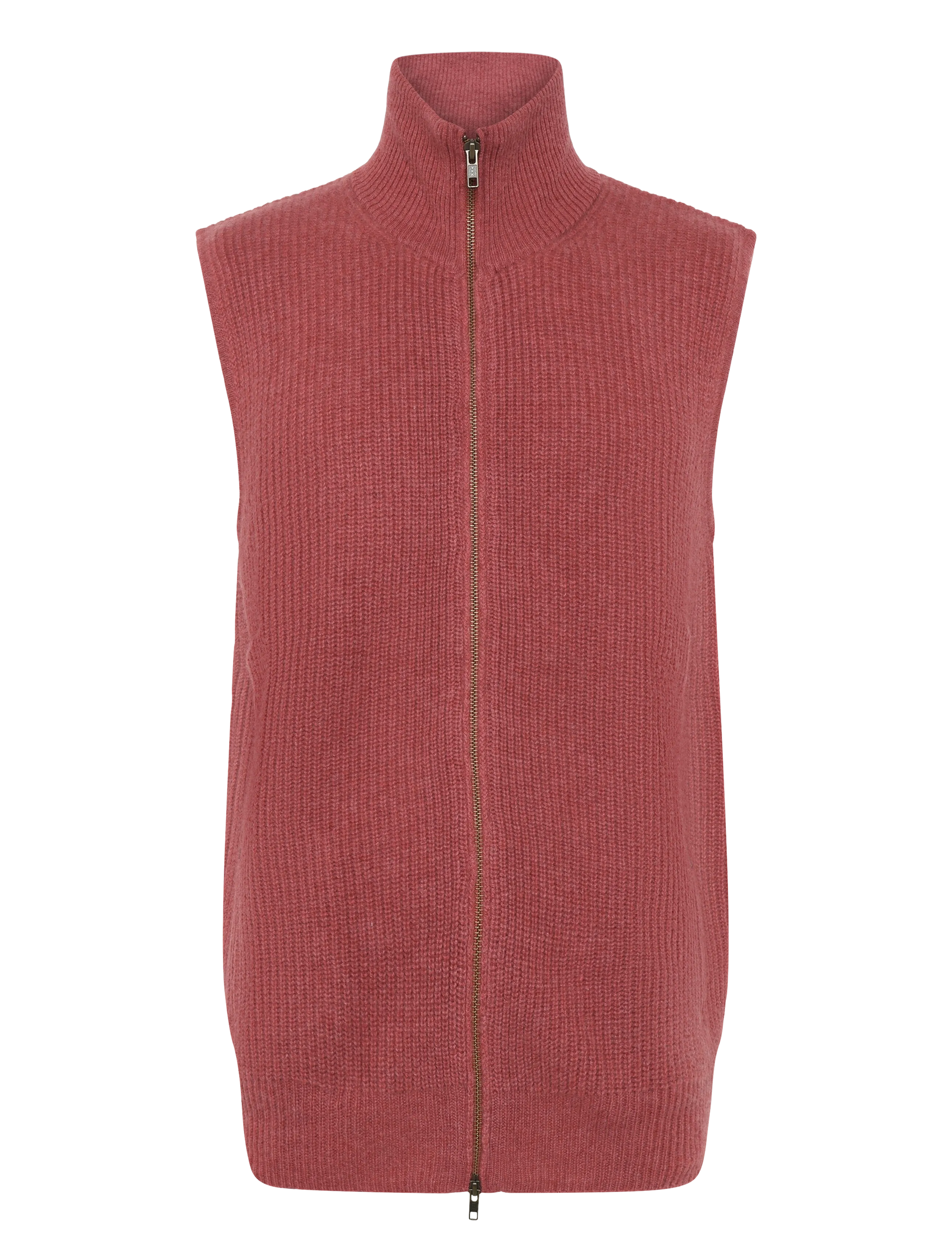 DAVIDA CASHMERE Man Zip Pockets Vest Rot - XL - Herren