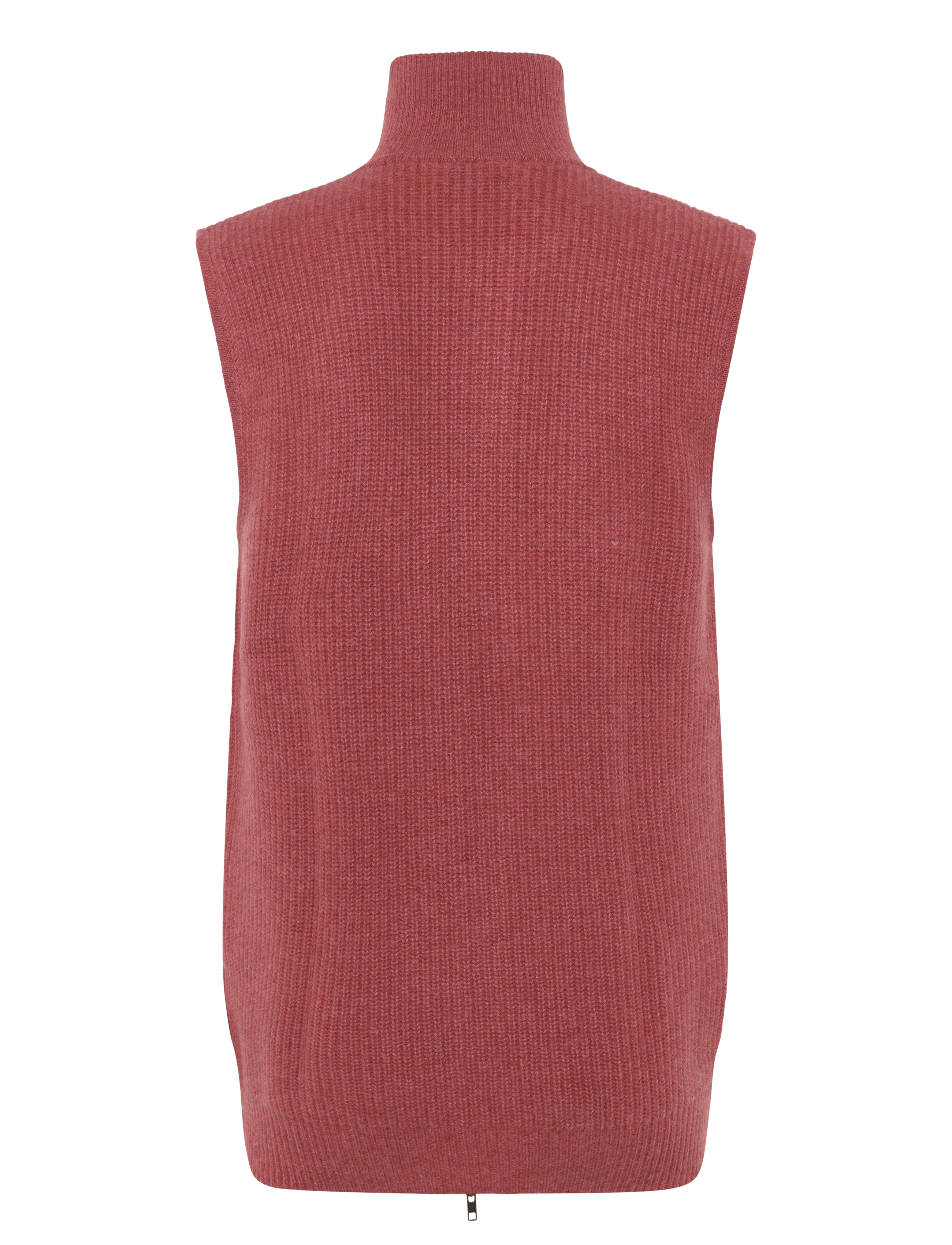 Davida Cashmere - Man Zip Pockets Vest - strickwesten - rust red - 1