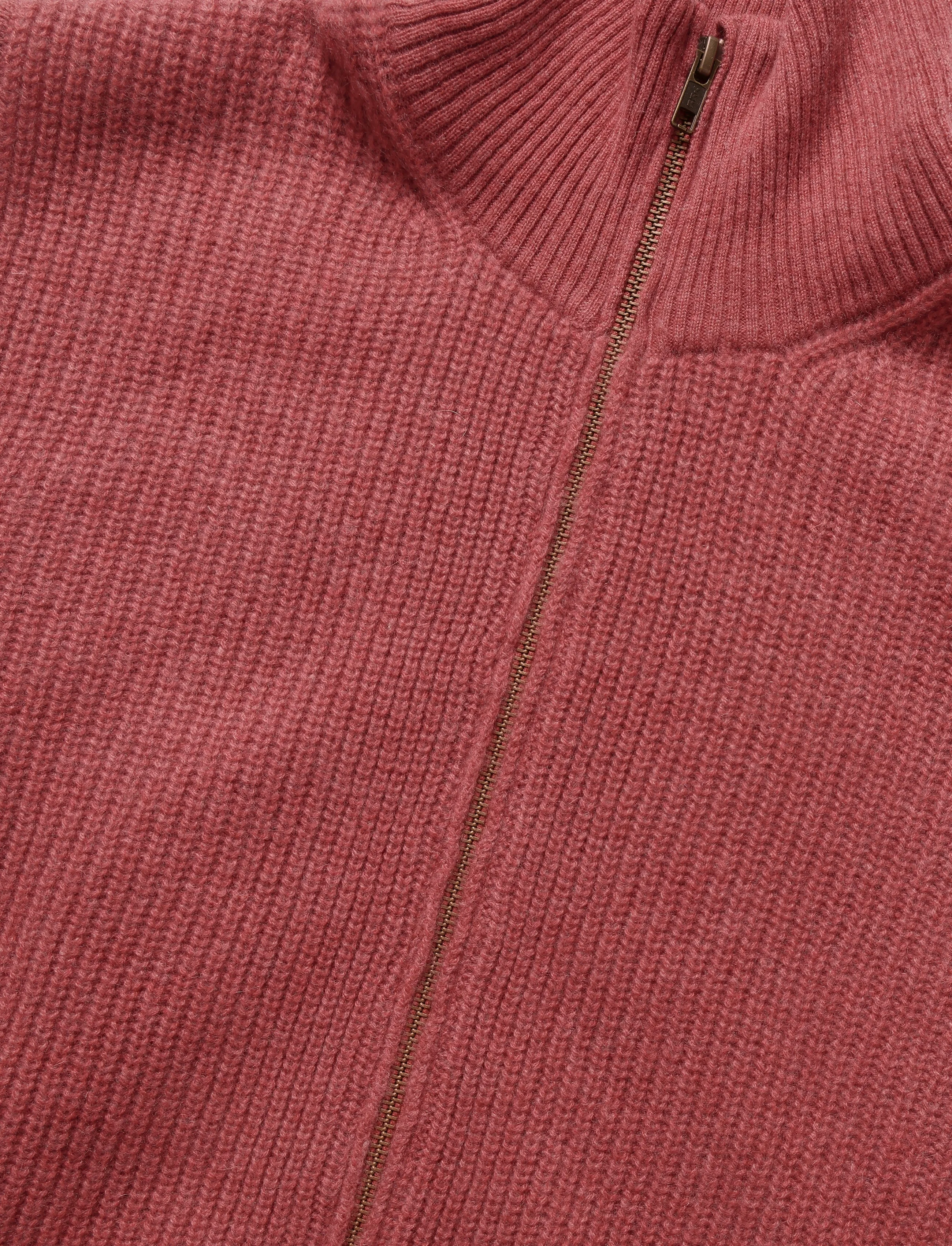 Davida Cashmere - Man Zip Pockets Vest - strickwesten - rust red - 4