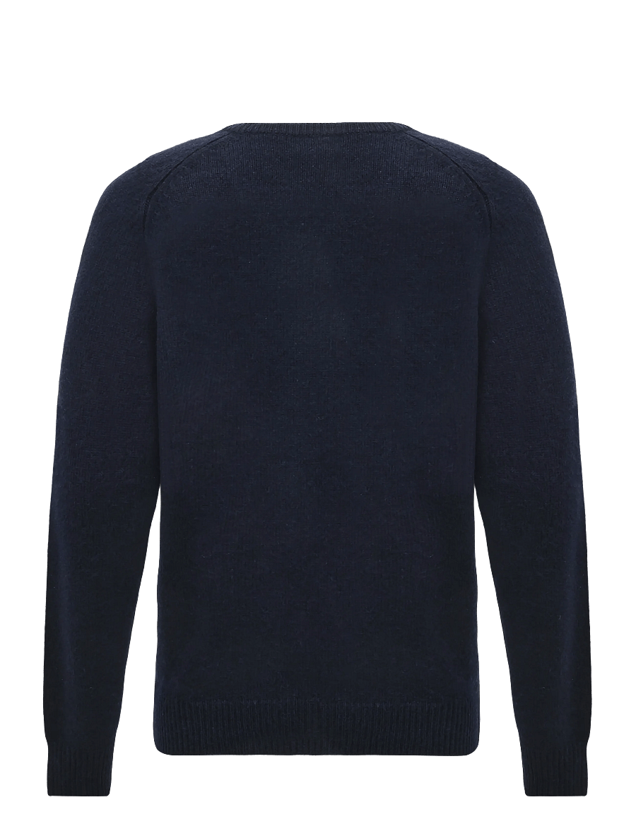 Davida Cashmere - Man Chunky V-Neck - v-ausschnitt - navy - 1