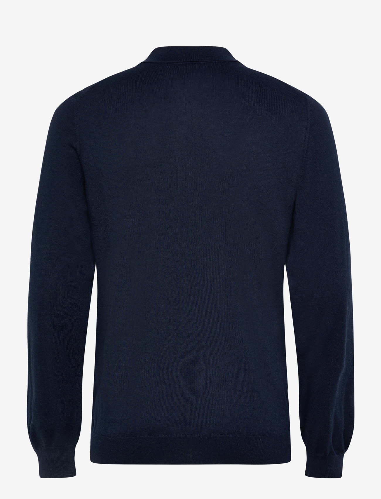 Davida Cashmere - Man fine knit collar - langermede, strikkede pologensere - navy - 1