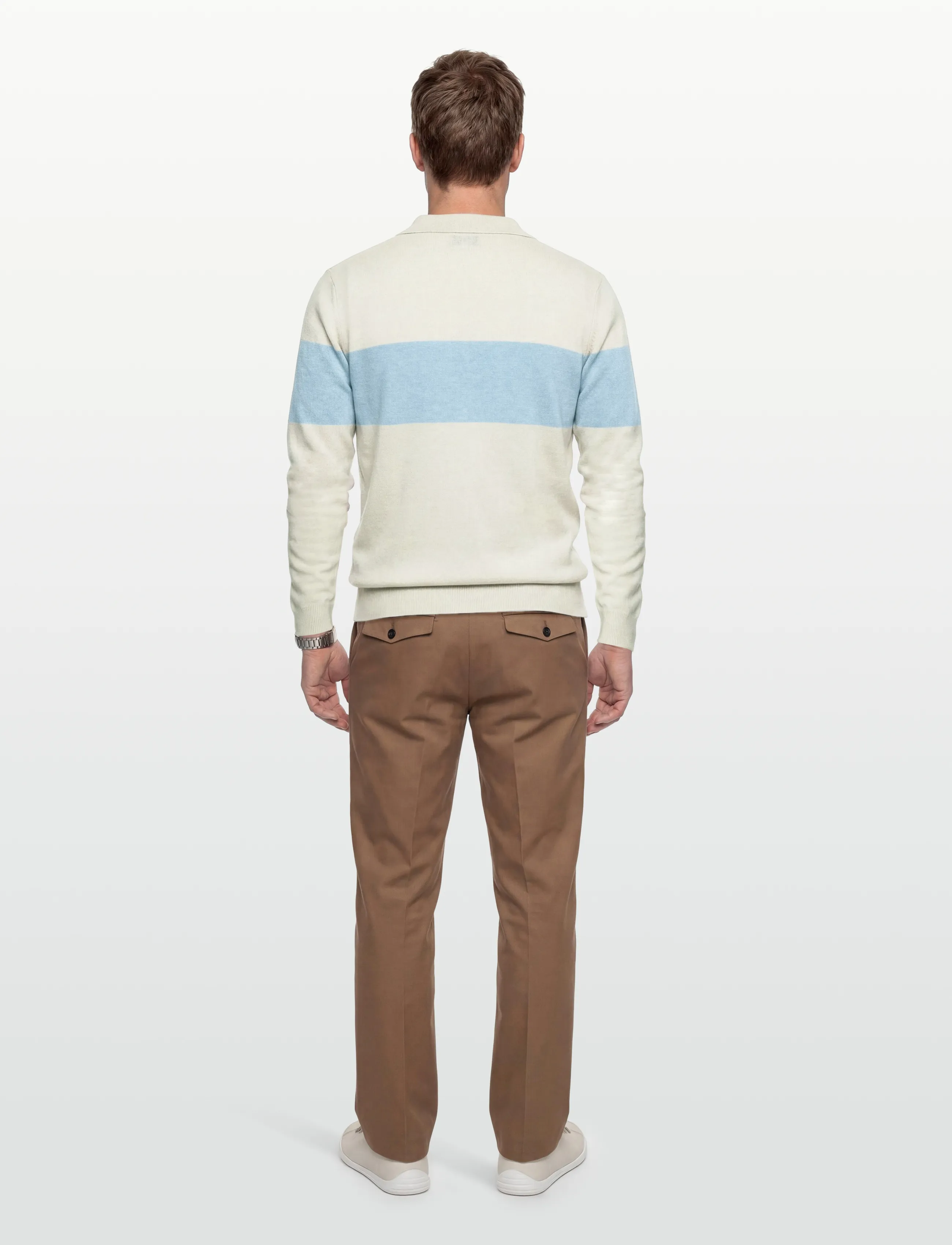 Man Open Collar One Stripe 3