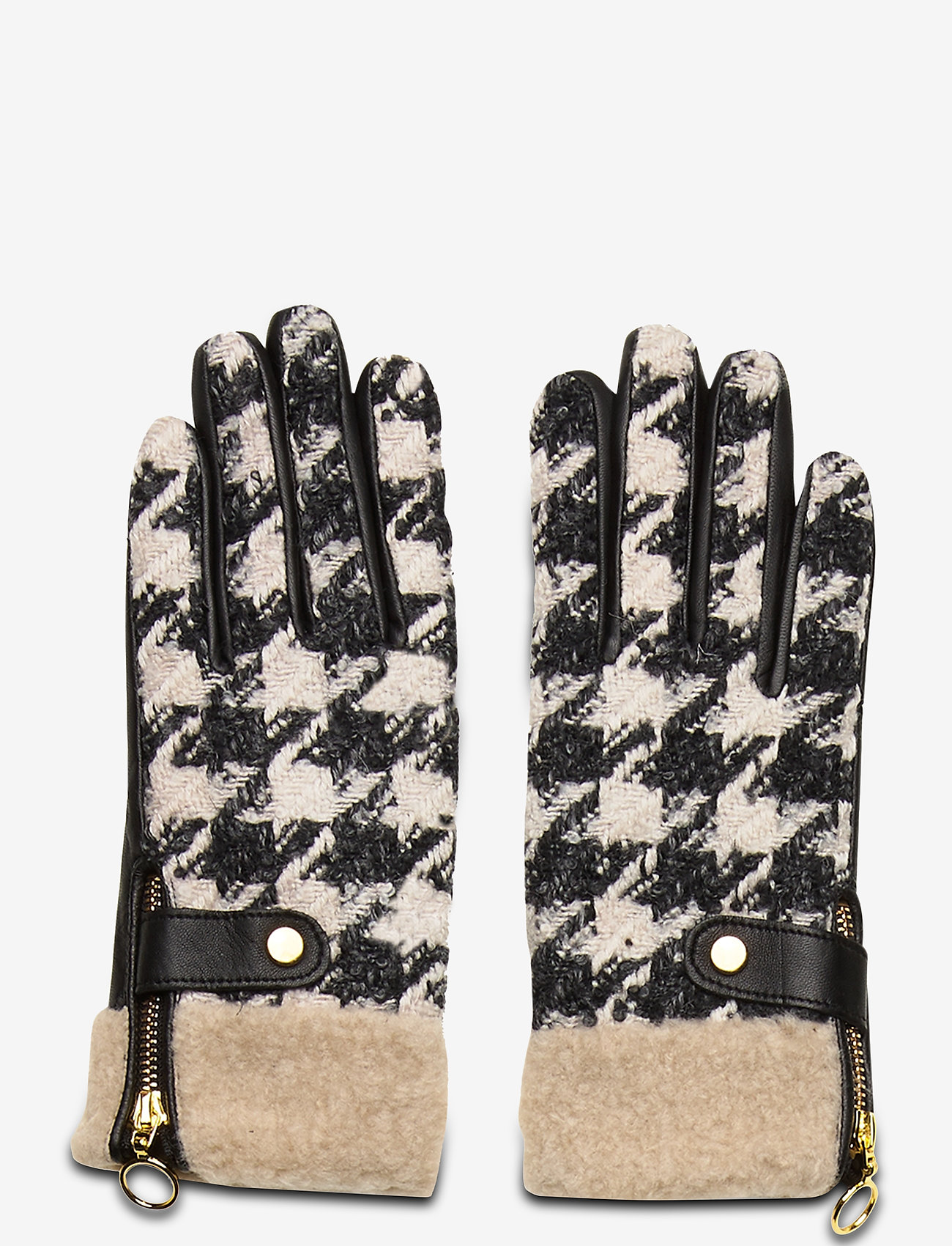 DAY ET - Day Glove Tweed w Teddy Cuff - black - 0