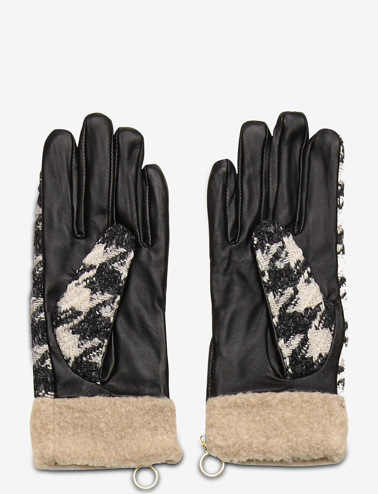 DAY ET - Day Glove Tweed w Teddy Cuff - black - 1