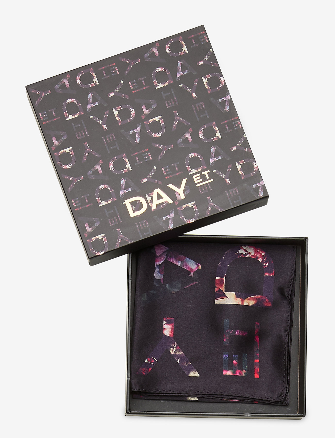DAY ET - Day Silk Mini Flower Logo Scarf - black - 2