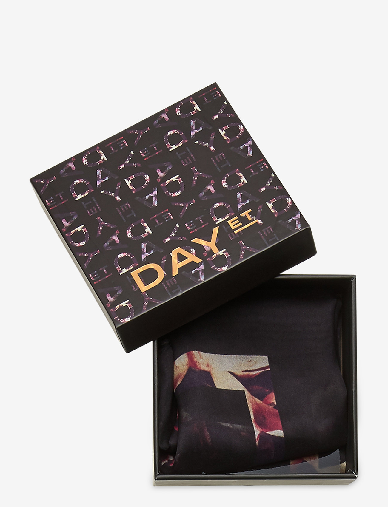 DAY ET - Day Silk Big Flower Logo Scarf - black - 2