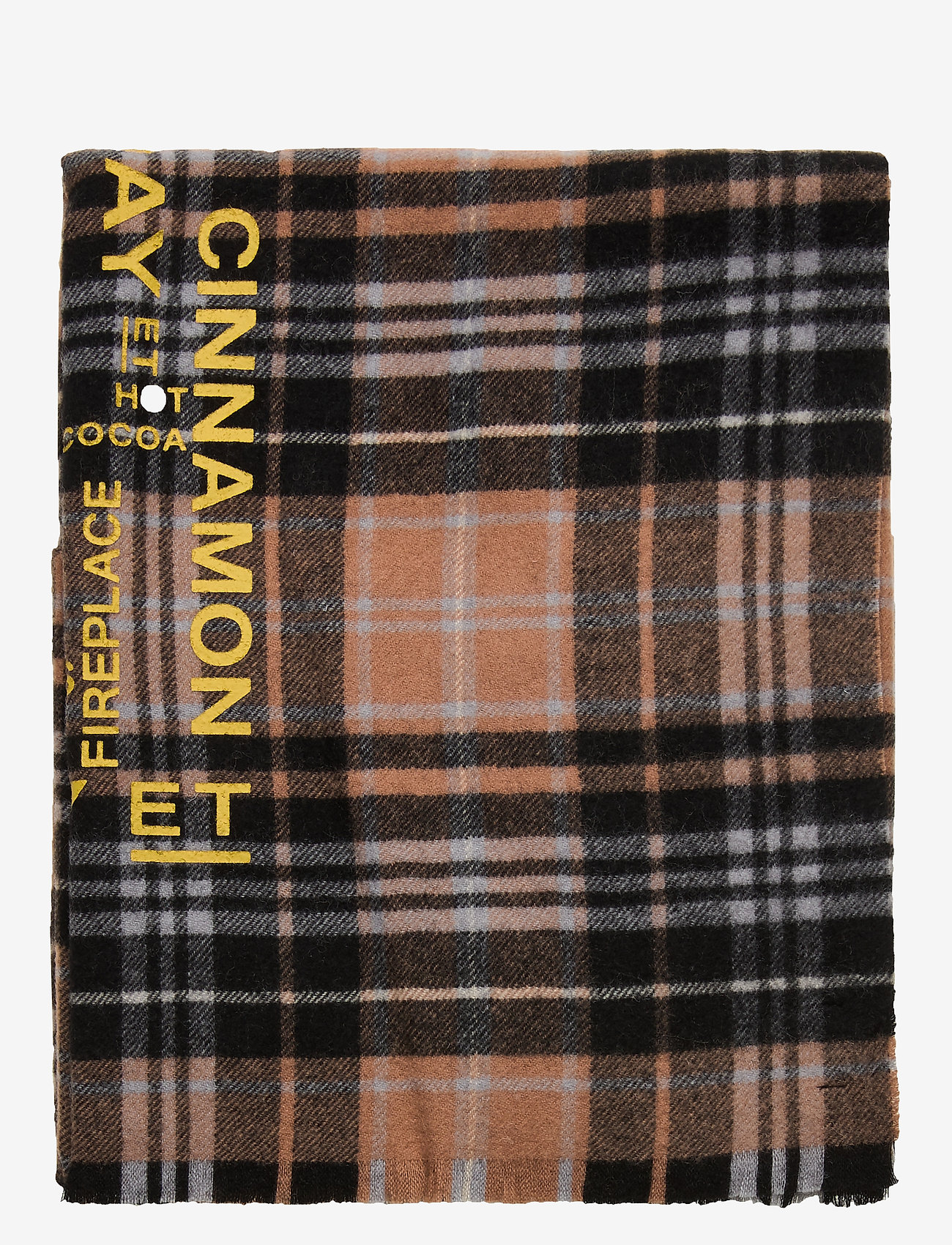 DAY ET - Day Check Text Woven scarf - lion brown - 1