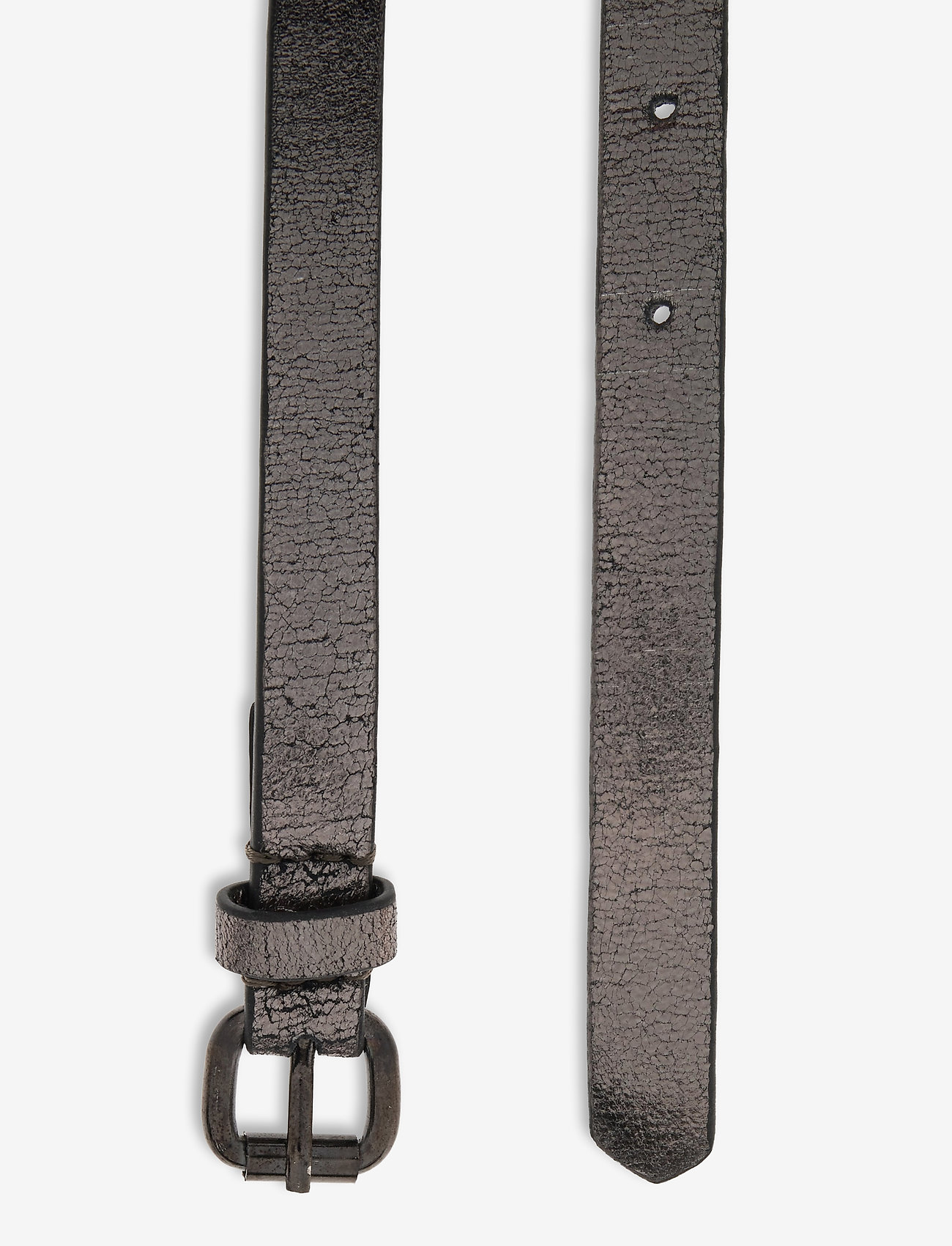 DAY ET - Day Foil Narrow Leather Belt - gunmetal - 1