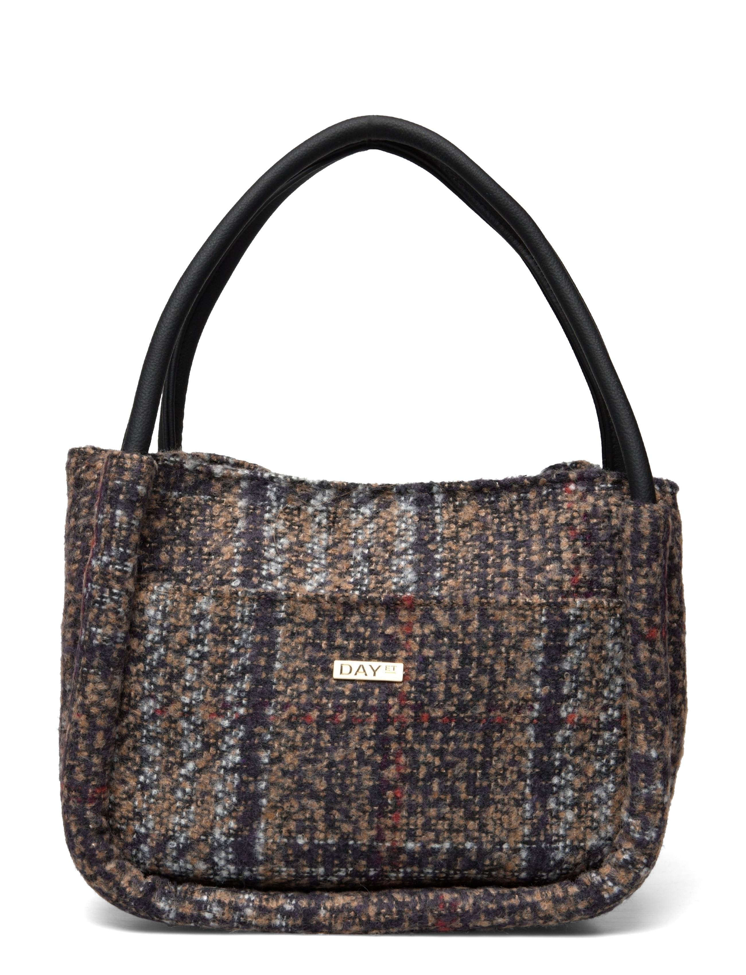 Day Woolen Check XSmall Shopper - MULTI COLOUR