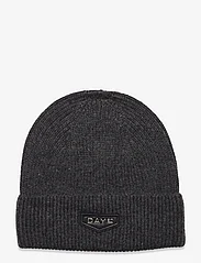 DAY ET - Day Logo Patch Knit Hat - adītas cepures - dark grey mel - 0