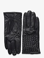 Day Leather Braid Glove - BLACK