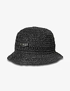 Day City Straw Bucket Hat - BLACK