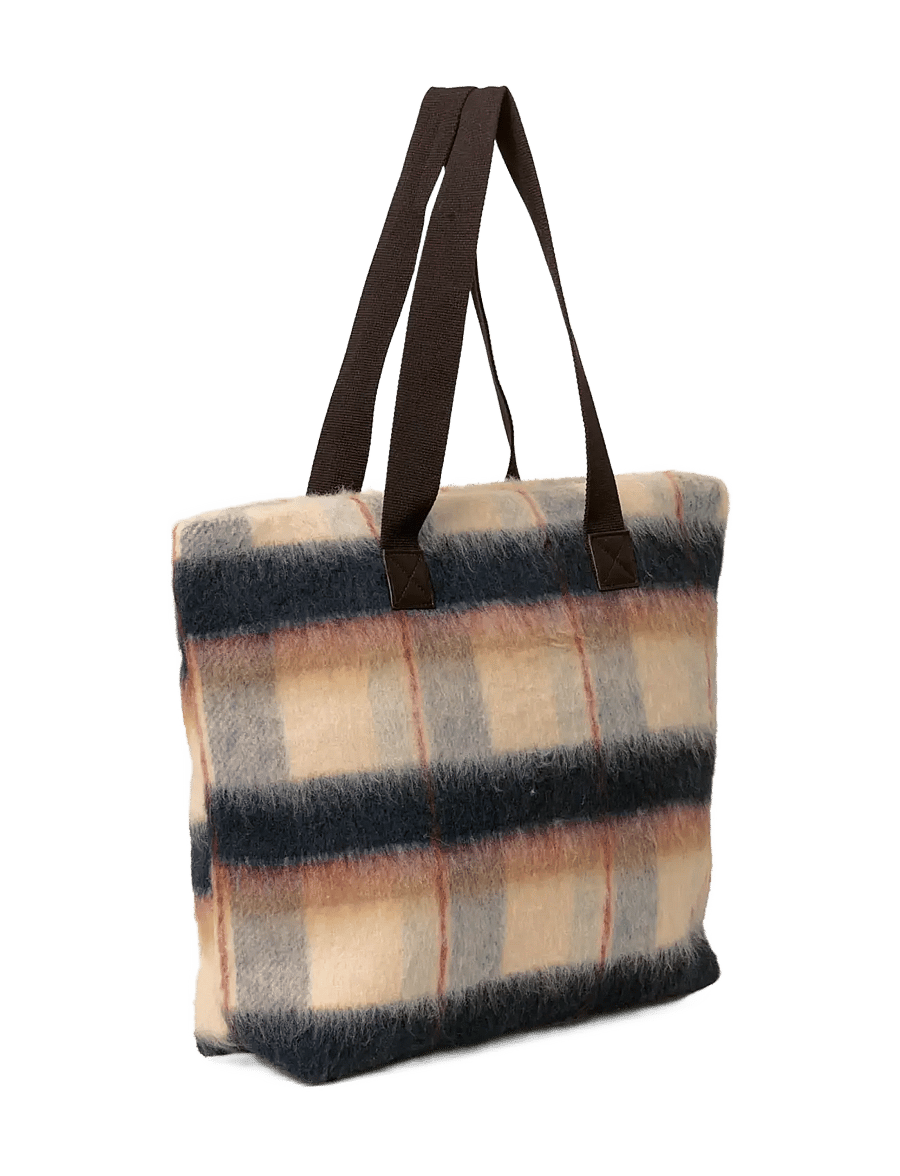 DAY ET - Day Woolen Check Bag - shoppingväskor - navy blazer - 1