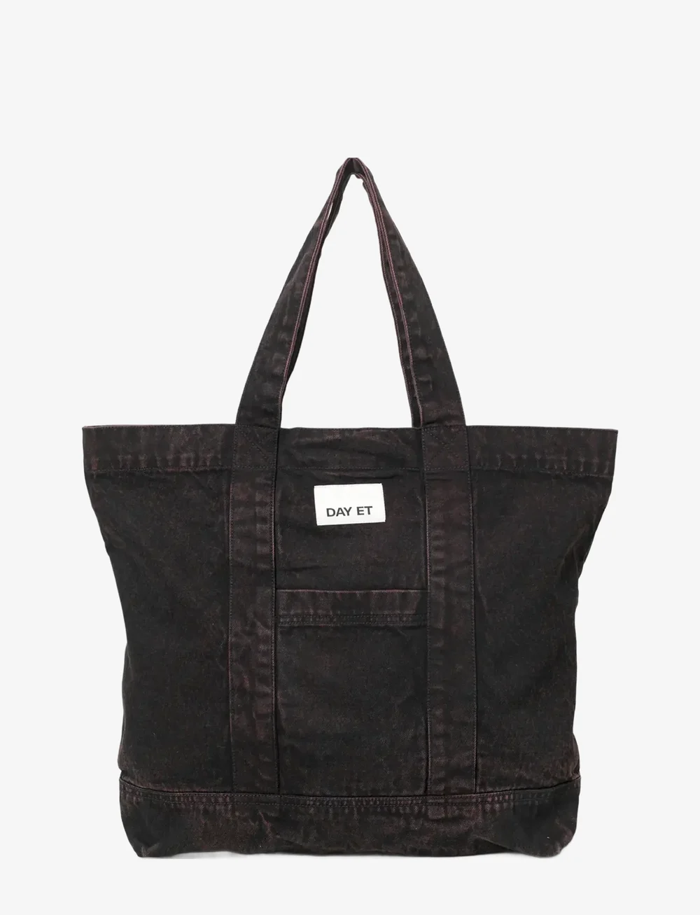 DAY ET - Day Washed Denim Bag - tote bags - chocolate plum - 0