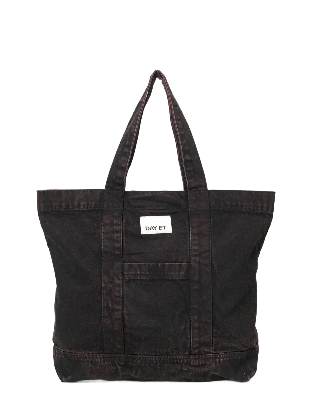 DAY ET Day Washed Denim Bag - Shoppingväskor & Totes - CHOCOLATE PLUM / brown